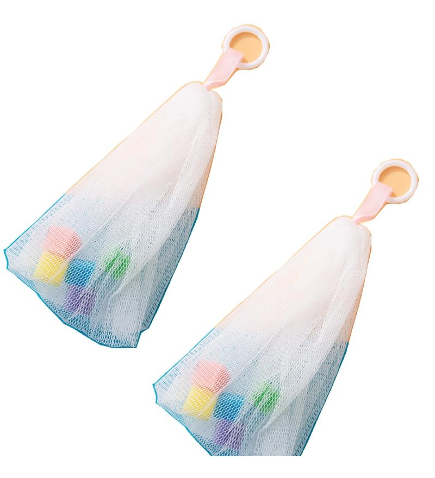 2 Pack Bubble Net Foam Net - Easy Skin Care Bath Saving Bag for Bubbles & Suds | Shop Internationally - Buy Online on GoSupps.com