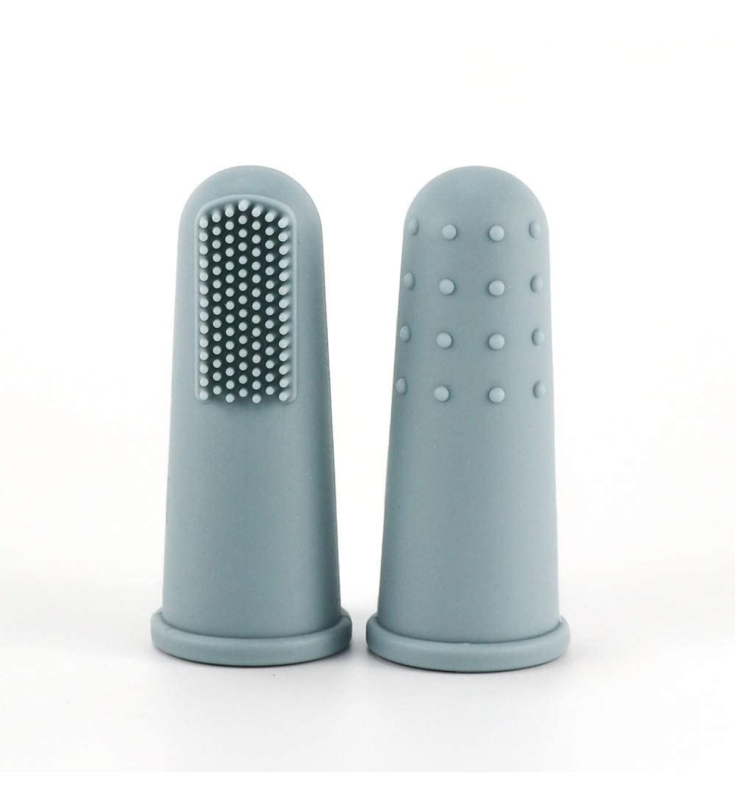 Kotomoda Cat Finger Silicone Toothbrush - Food-Grade Soft Grey | Gentle Cleaning for Pets | International Shipping - Buy Online on GoSupps.com