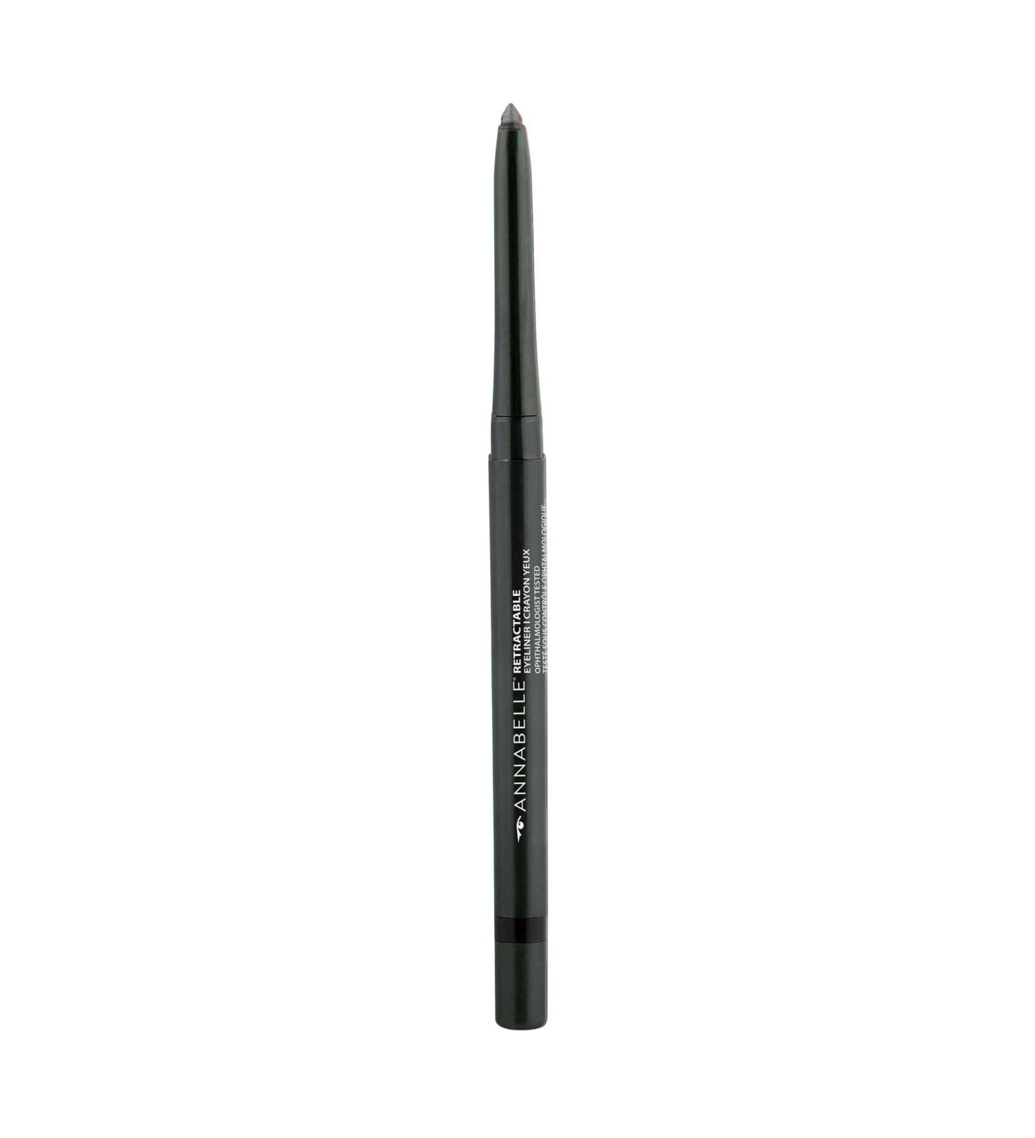 Annabelle Retractable Eyeliner Jet Black Rich & Creamy Texture Intense Colour Waterproof Formula 12H Long-Lasting Easy-To-Apply Cruelty-Free 0.34 g