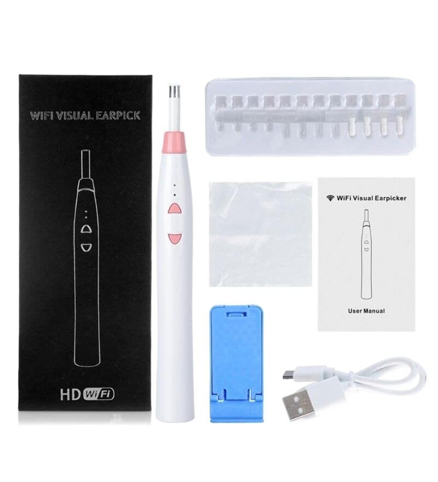 Madi Kay Designs WiFi Ear Cleaning Endoscope | 5.5mm Visual Ear Spoon Camera with LED Lights - Buy Online on GoSupps.com