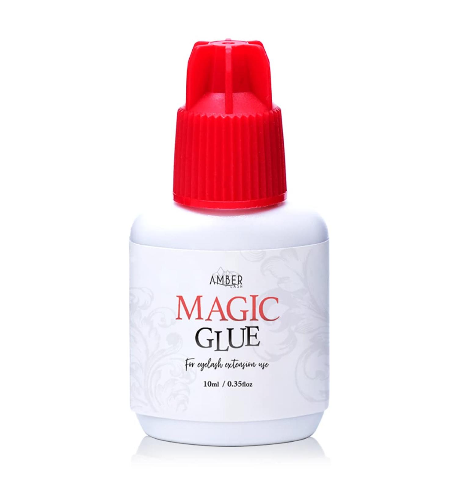 Amber Lash Sensitive Eyelash Extension Glue 1-2 Sec Dry Time, 6 Weeks Retention - Black Adhesive (10ml) - Buy Online on GoSupps.com