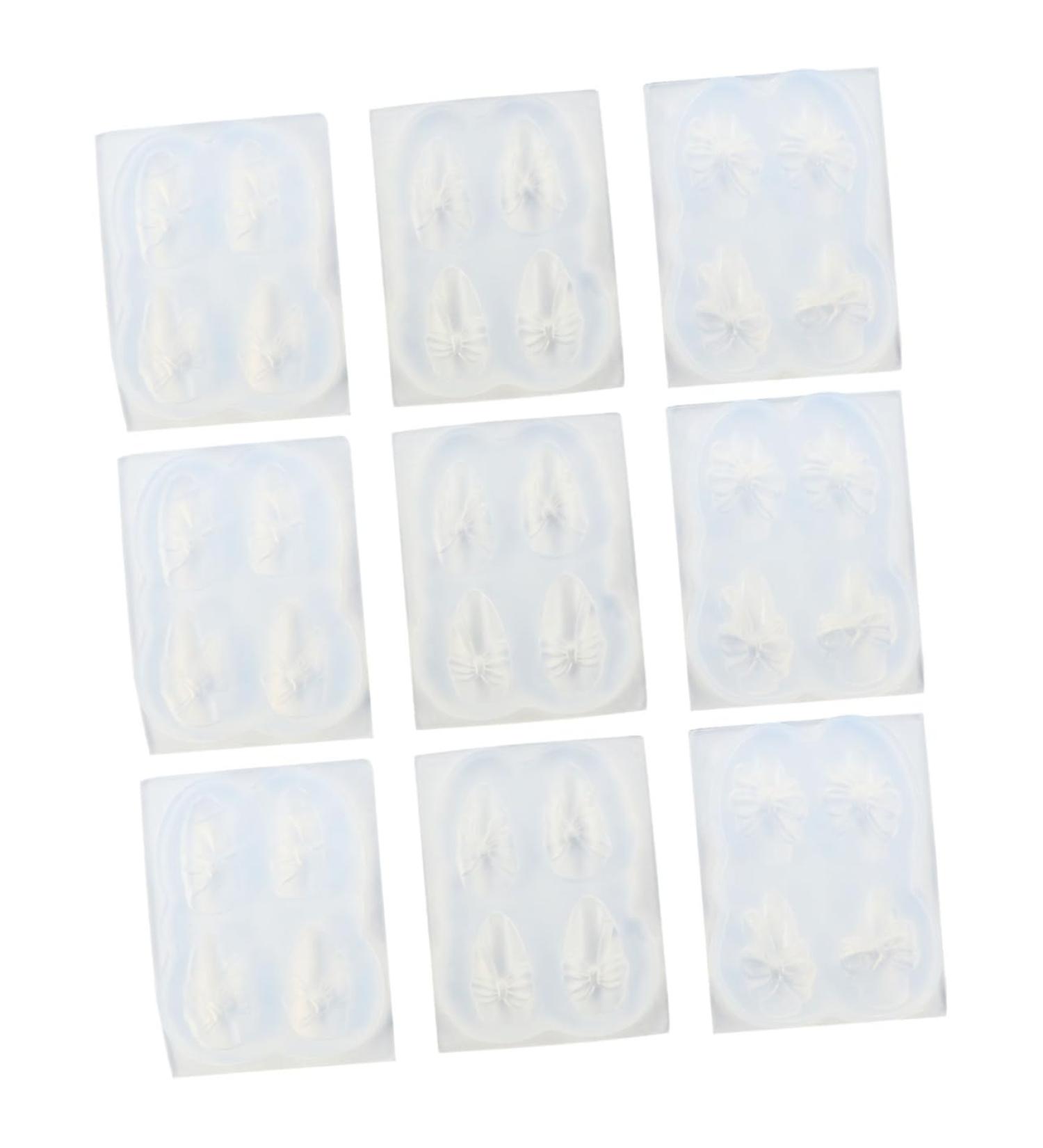 Healeved 9 Sets Body Silicon Nail Art Mold DIY Nail Decoration Nail Stamper Butterfly Nail DIY Mold Large Shower Mat Nail Acrylic Molds 3D Bow Tie Ballet Shoes Silica - Buy Online on GoSupps.com