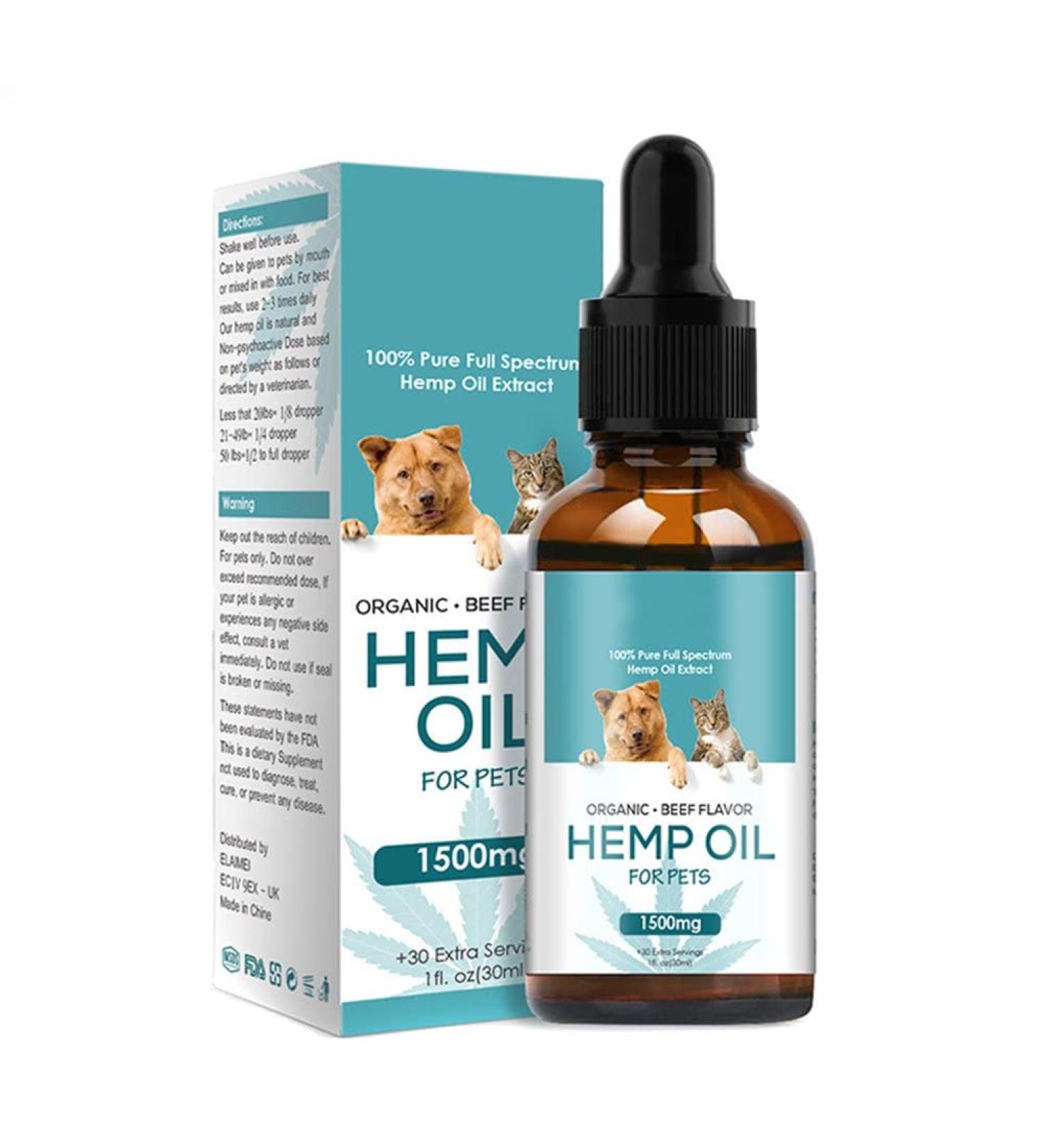 The PawStore 100% Natural Organic Hemp Oil for Pet Dogs and Cats Anxiety Flavor Nutty - Buy Online on GoSupps.com