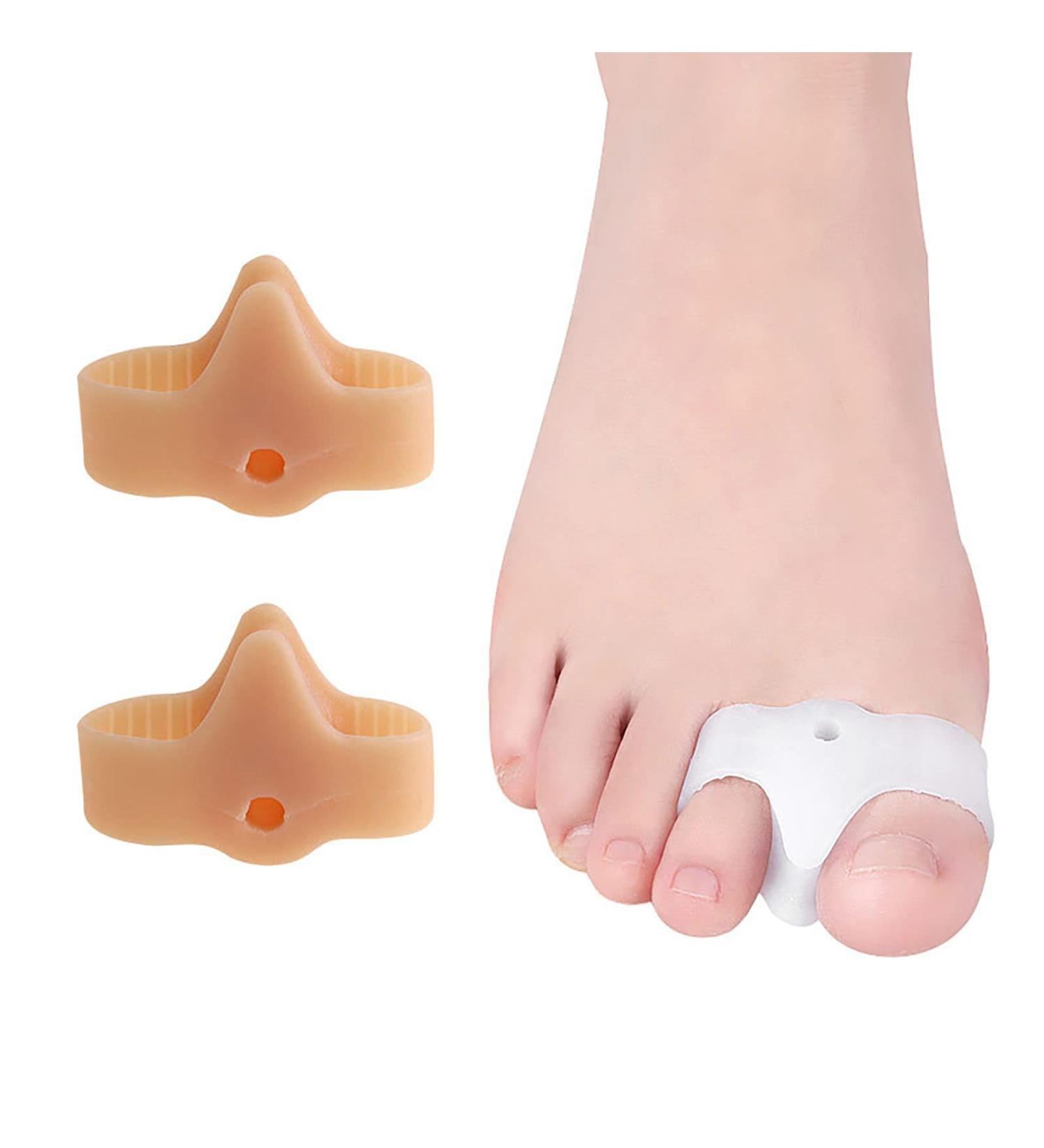 ALINZO Gel Big Toe Separator for Bunion and Hallux Valgus - White Silicon Bunion Corrector and Toe Alignment Orthotic - Buy Online on GoSupps.com