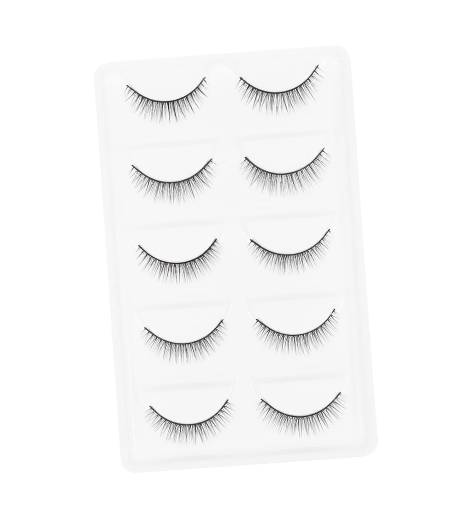 minkissy 1 Pair Short Eyelash Artificial Eyelashes Long Eyelashes Faux Dramatic Eyelashes 3d Fake Eyelashes Cosmetics Women Lashes Fake Lashes The Cross 6d Extend Artificial Fiber - Buy Online on GoSupps.com