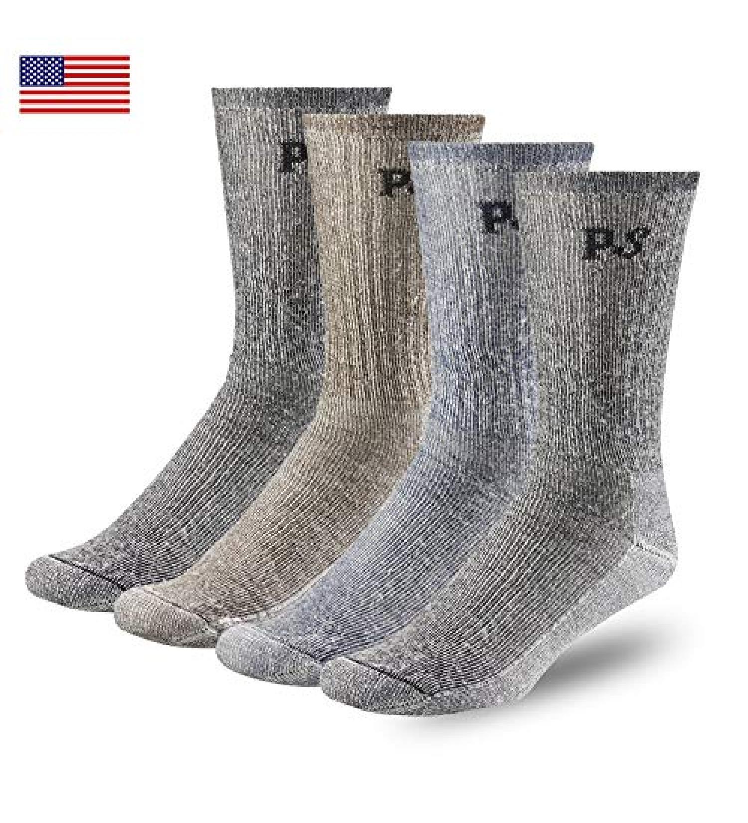 People Socks Merino Wool Crew Socks 4-Pack - Arch Support, Made in USA - Large 71% Premium Blend - Charcoal Black, Navy, Brown (2x Large, 2x Large 2) - Men's Women's - Buy Online on GoSupps.com