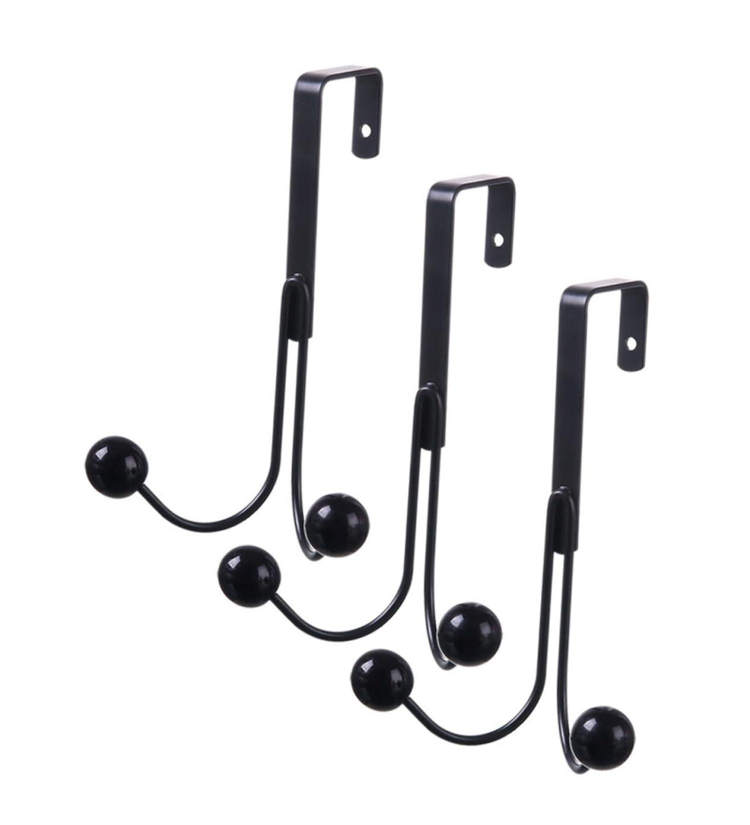 Alipis 3pcs Wrought Iron Hook Hooks Hangers Coat Rack Over The Door Towel Rack Door Hook Jacket Door Frame - Buy Online on GoSupps.com