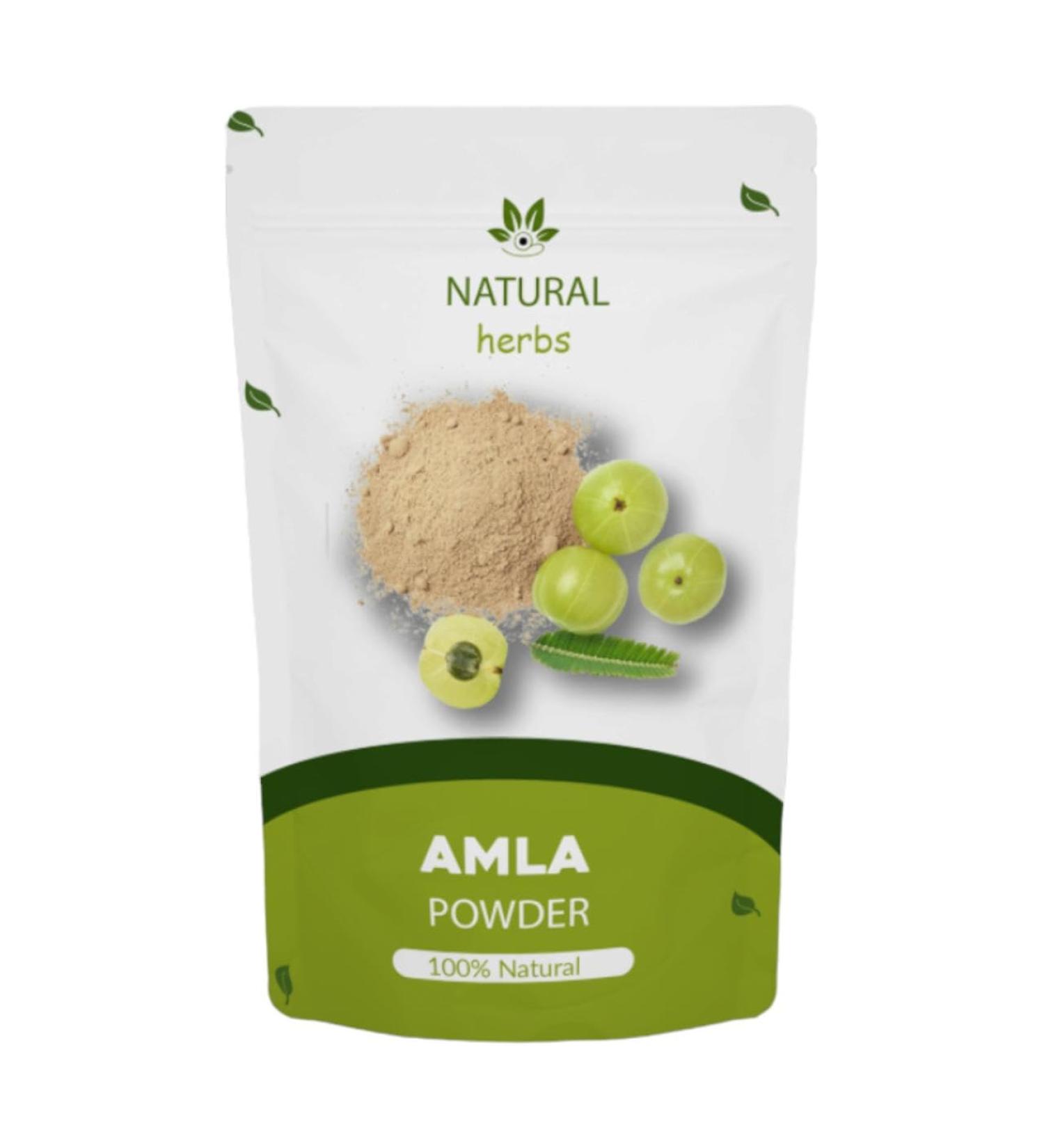 Natural Herbs Amla Powder 397g/14oz Indian Gooseberry Powder Resealable Zip Lock Pouch - Buy Online on GoSupps.com