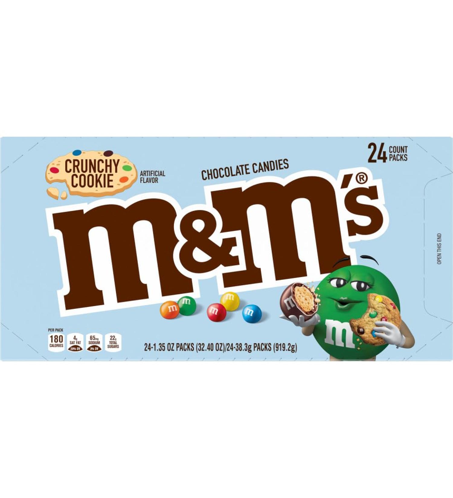  M&M's M & M's Crunchy Cookie Milk Chocolate Sweets 80 g Blue (Pack of 24) - Buy Online on GoSupps.com