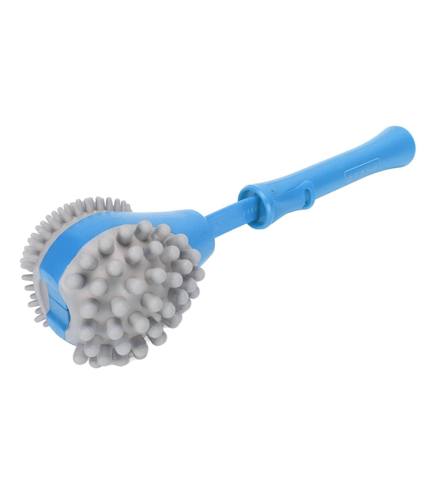 Portable Silicone Massage Hammer - 2 Soft Heads Manual Back Massager for Pain Relief (Blue) - Buy Online on GoSupps.com
