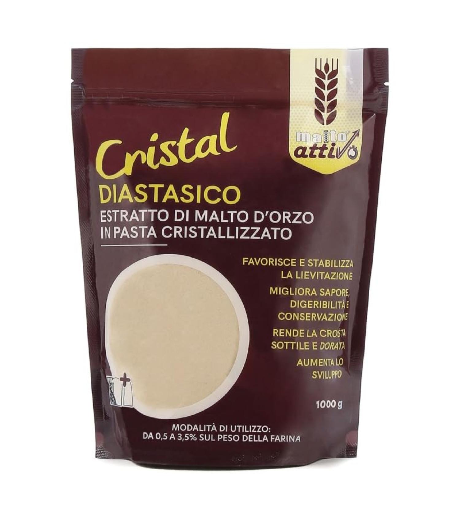 Cristal Diastasico Barley Malt Extract Crystallized 1 kg Malto attivo