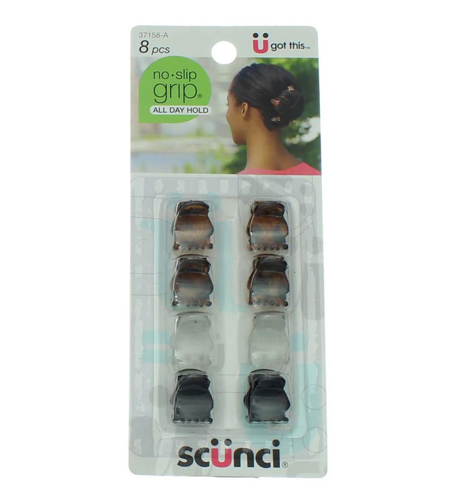 Scunci No-Slip Grip Mini Oval Top Jaw Clips - 8 Count, Pack of 1 - Buy Online on GoSupps.com