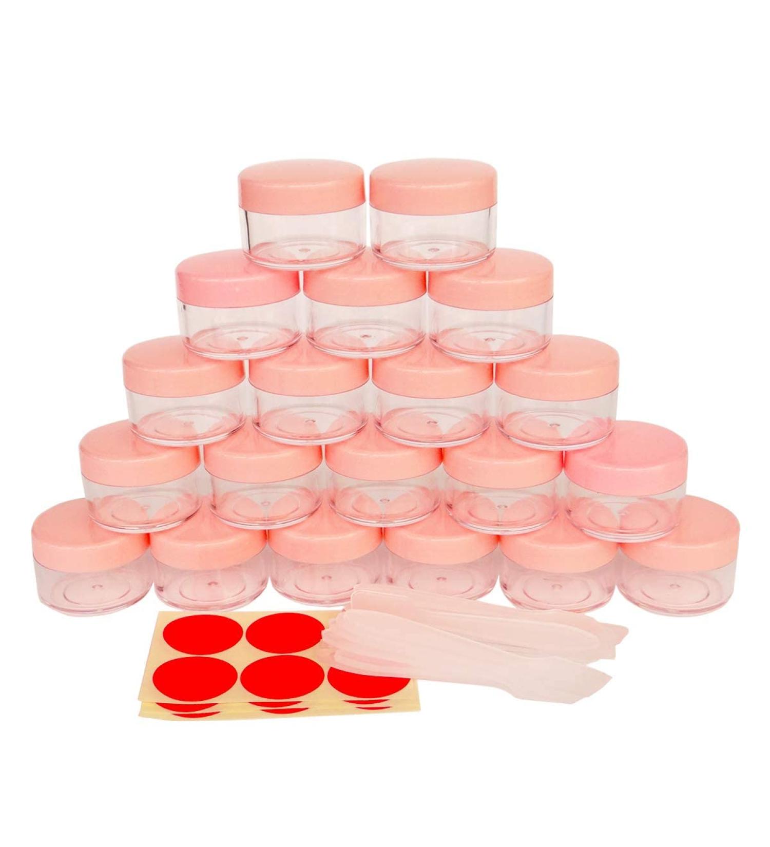 Greatforu 20 Pcs 15g Empty Sample Glasses - Cosmetic Containers for Makeup Eyeshadow Nail Art Lip Gloss & More - Buy Online on GoSupps.com