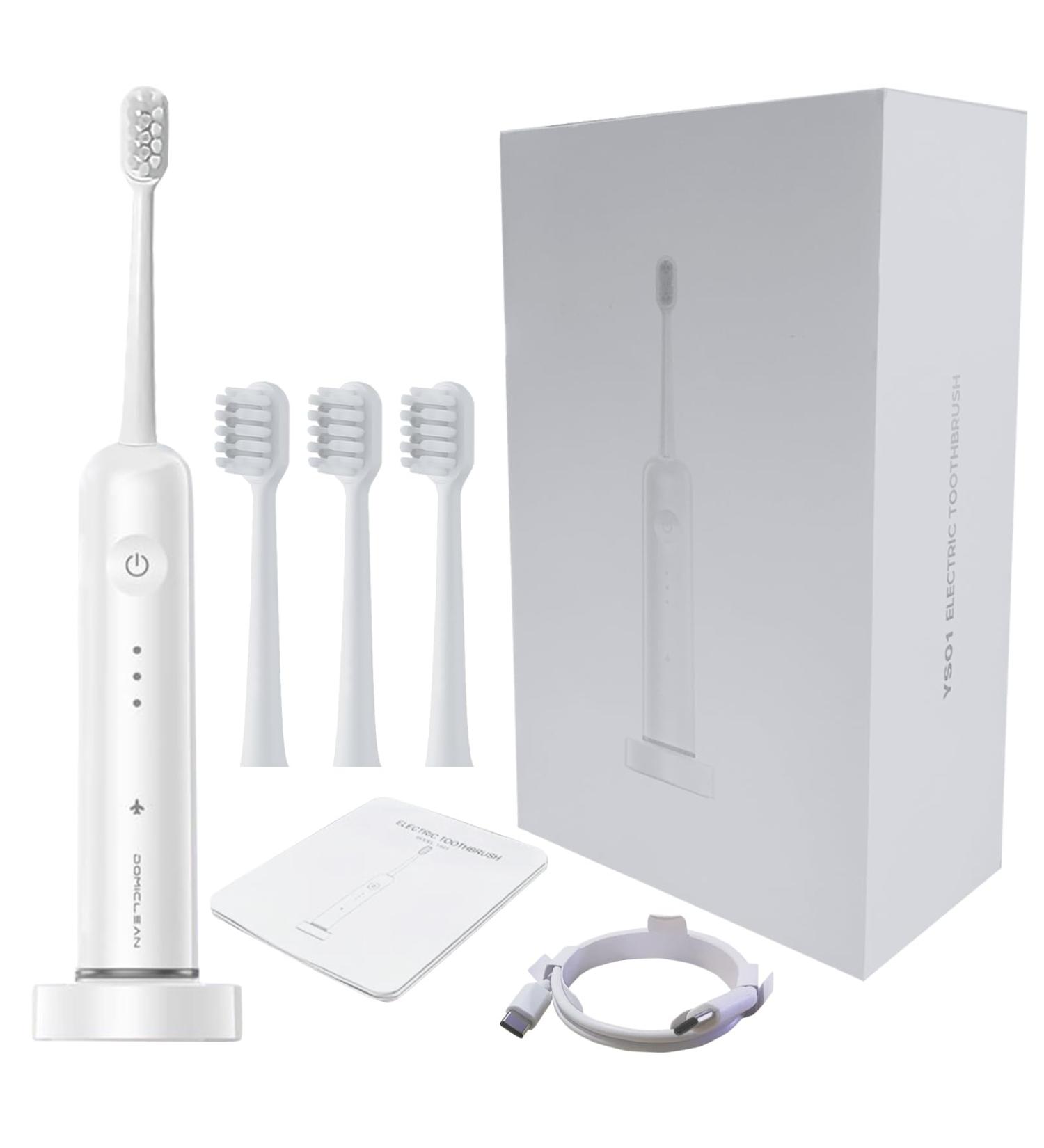 Buy Sonic Electric Toothbrush for Adults - Oscillation & Vibration 3 Brush Heads Rechargeable Travel Design - Buy Online on GoSupps.com