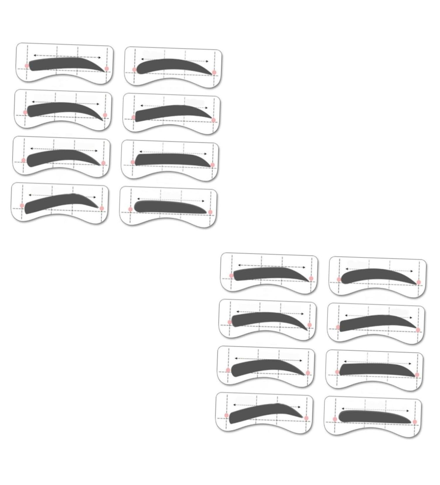 Beavorty 64 Pairs 8 Eyeshadow Eyebrow Stickers Kits Eyebrow Card Eye Shadow Makeup Tools Eyebrow Trimming - Buy Online on GoSupps.com