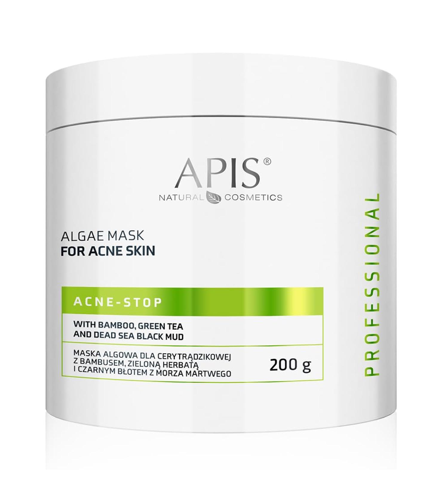 Apis Professional Acne Stop Algae Mask with Bamboo Green Tea and Dead Sea Black Mud 200g - Buy Online on GoSupps.com