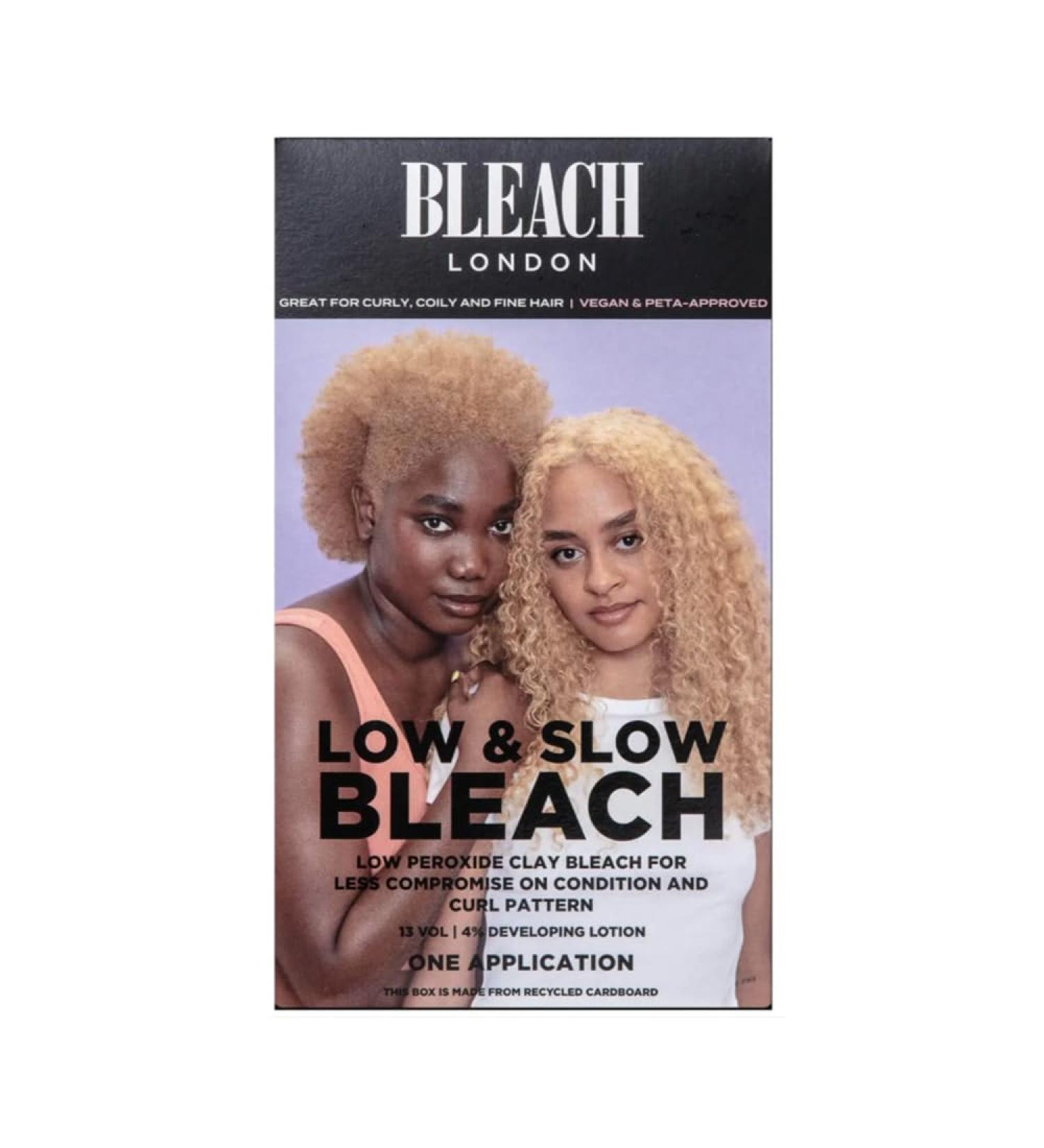 Bleach London Low and Slow Bleach Kit - Gentle Lightening for Curly, Coily, Fine Hair - Lifts 6 Levels - Includes Bond Restoring Mask - All Hair Types - Buy Online on GoSupps.com