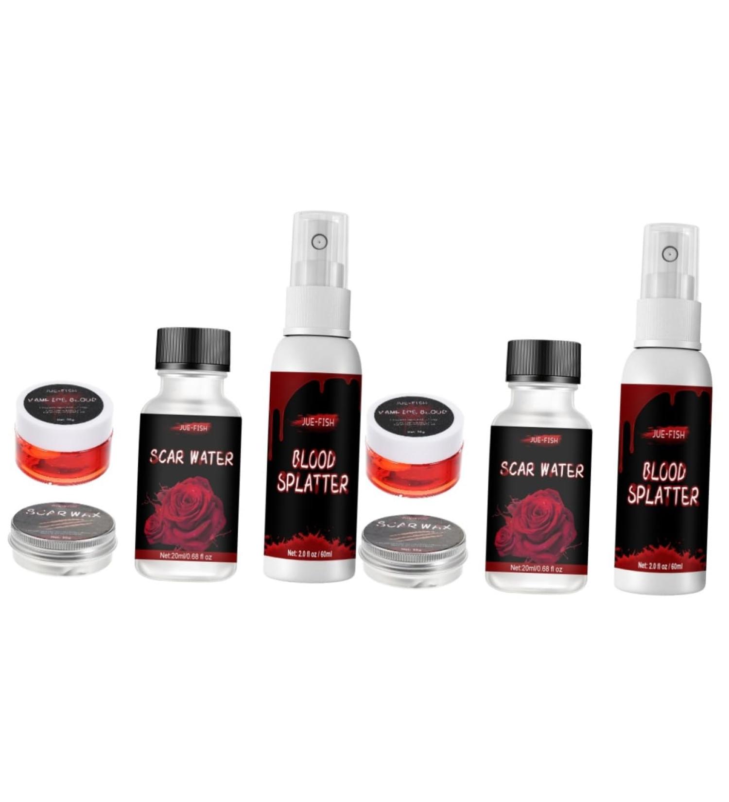 FRCOLOR Scar Wax & Coagulated Blood Makeup - Halloween Costume Decor (2 Sets) - Perfect for Haunted House & Special Effects - Buy Online on GoSupps.com