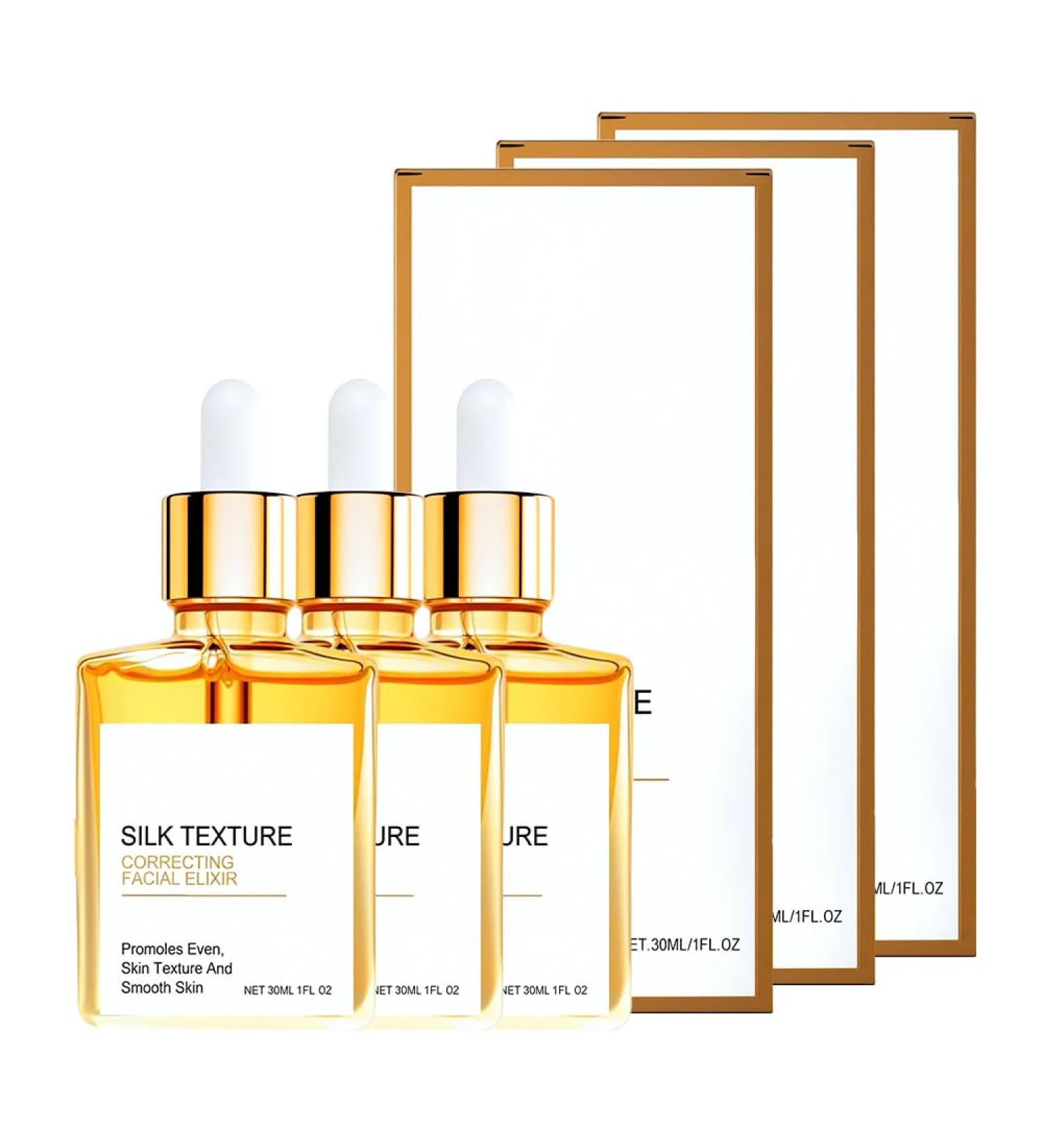 Gouda Silk Body Oil 2025 New Silk Texture Lightweight Facial Elixir Hydrating Skin Texture Oil for Daily Skincare Correcting Face Oil for Women (3) - Buy Online on GoSupps.com
