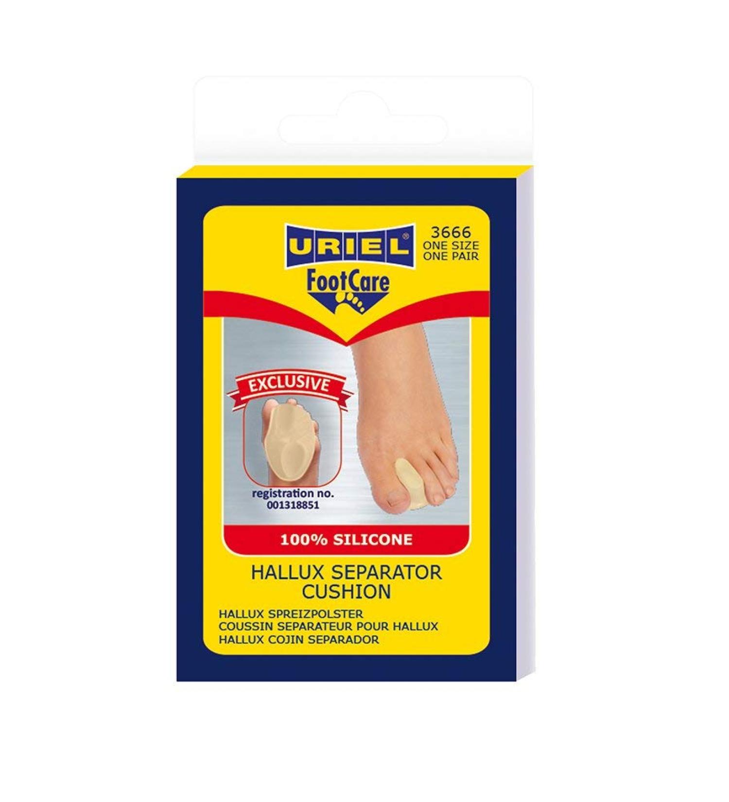URIEL Hallux Valgus Bunion Separator Cushion Toe Separator and Metatarsal Support Combination