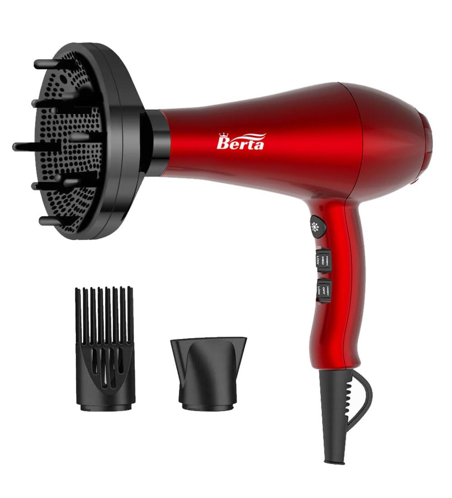 Buy BERTA Professional Hair Dryer 1875W - Tourmaline Ceramic Ionic Technology 4 Attachments - Fast International Shipping - Buy Online on GoSupps.com