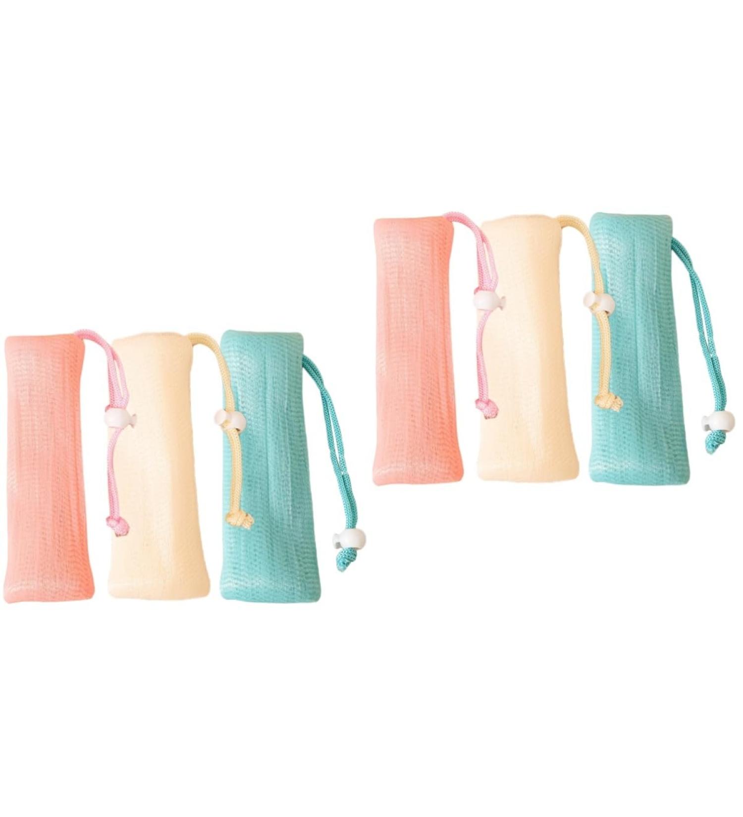FRCOLOR 6 Pcs Soap Bags - Foam Net Shower & Bath Soap Sleeves Assorted Colors | Eco-Friendly Soap Saving Solutions - Buy Online on GoSupps.com