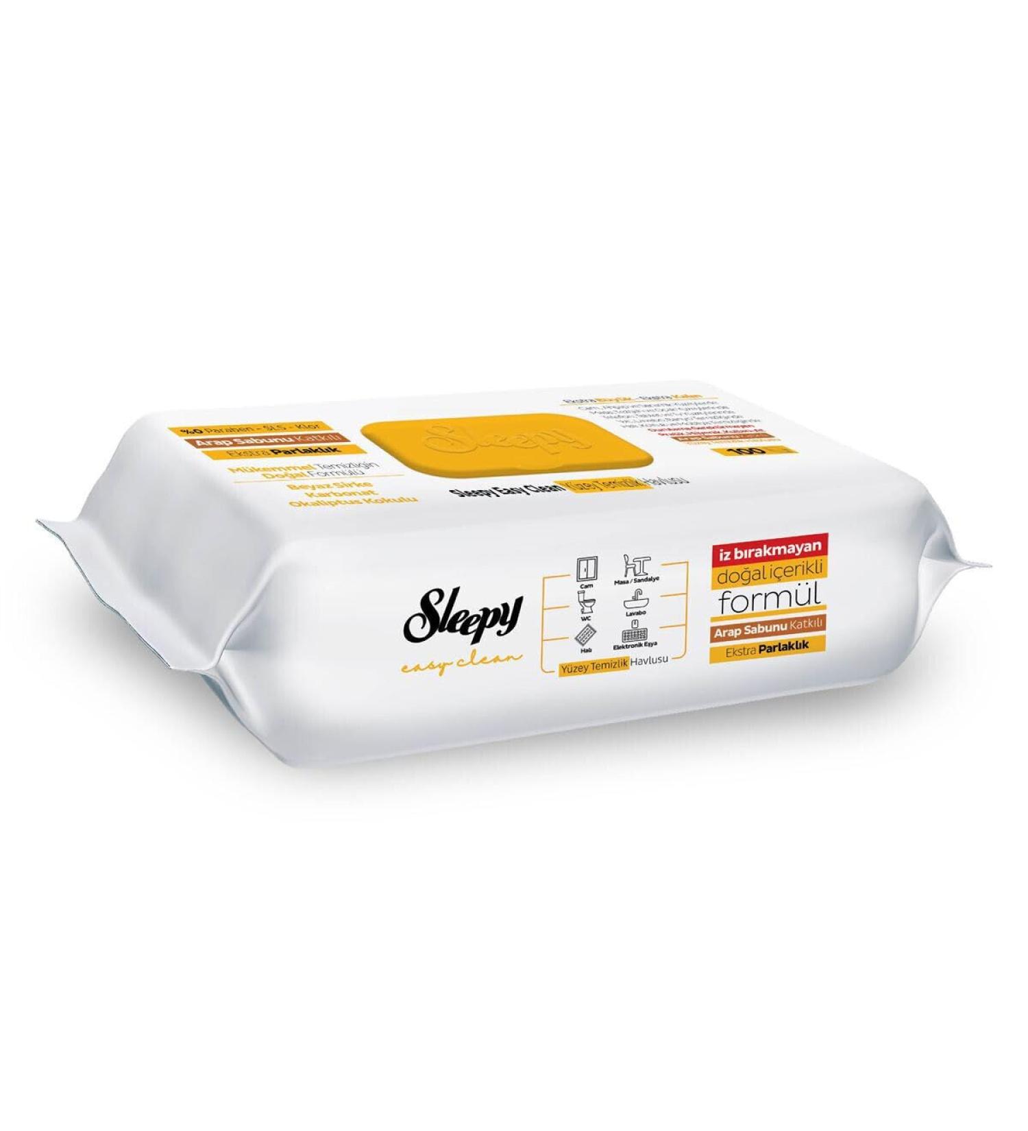 Sleepy Wet Wipes - Herbal Soap Surface Cleaning Towels (6-Pack 600 Sheets) | Easy Clean Effective Cloths for Home & Travel - Buy Online on GoSupps.com