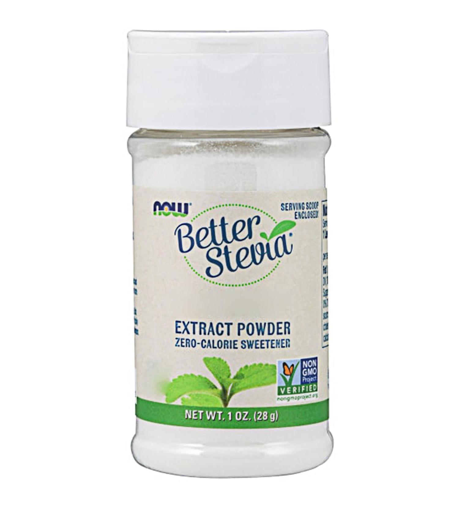 Now Foods BetterStevia 28g Powder - Stevia Leaf Extract Sugar Substitute | Lab-Tested, Vegan, Gluten-Free, Non-GMO - Buy Online on GoSupps.com