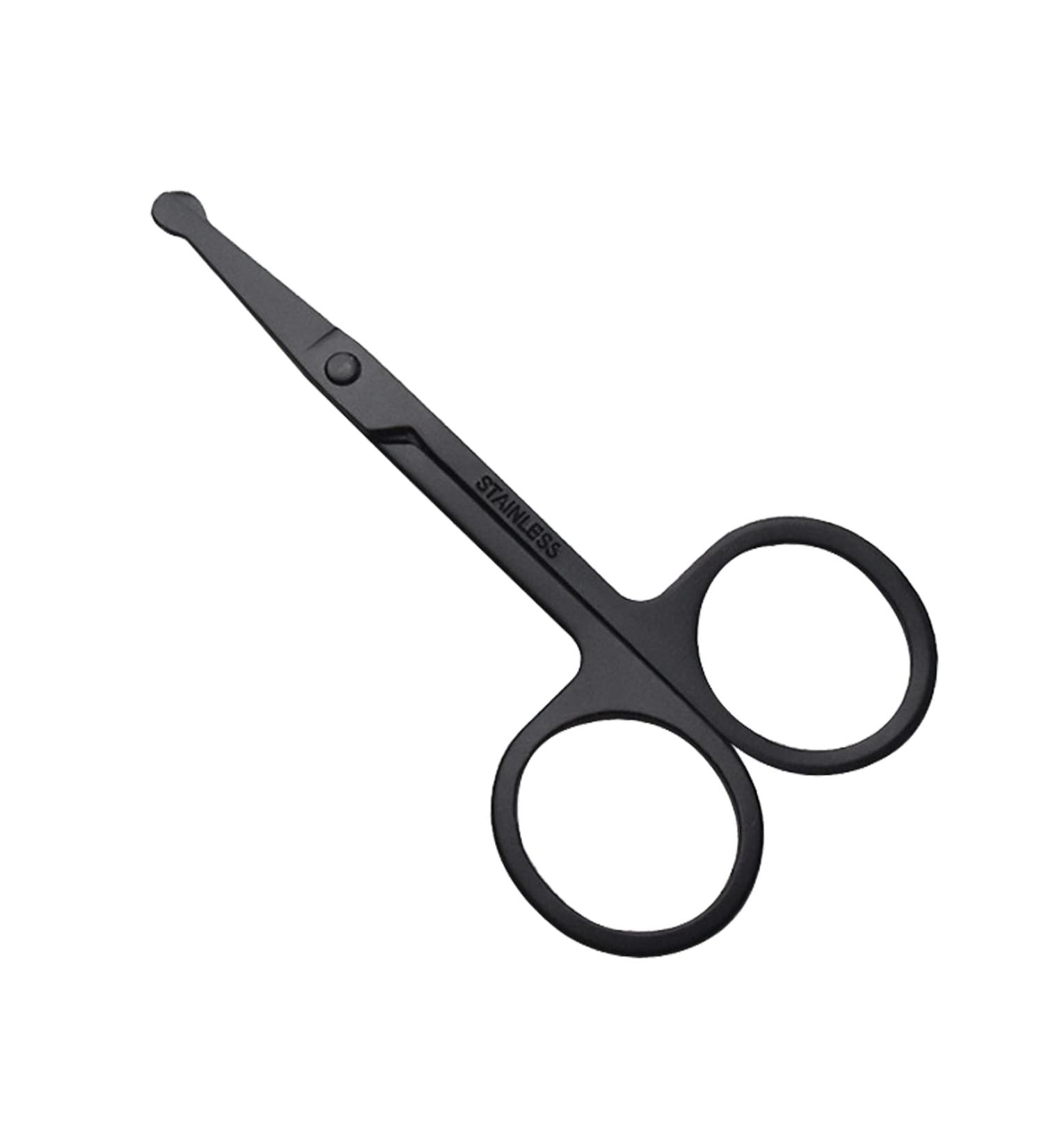Nose Hair Scissors - Rounded Safety Trimmer for Facial, Ear, Eyebrow, and Beards - Professional Stainless Steel Grooming Tool Kit for Men and Women - Buy Online on GoSupps.com