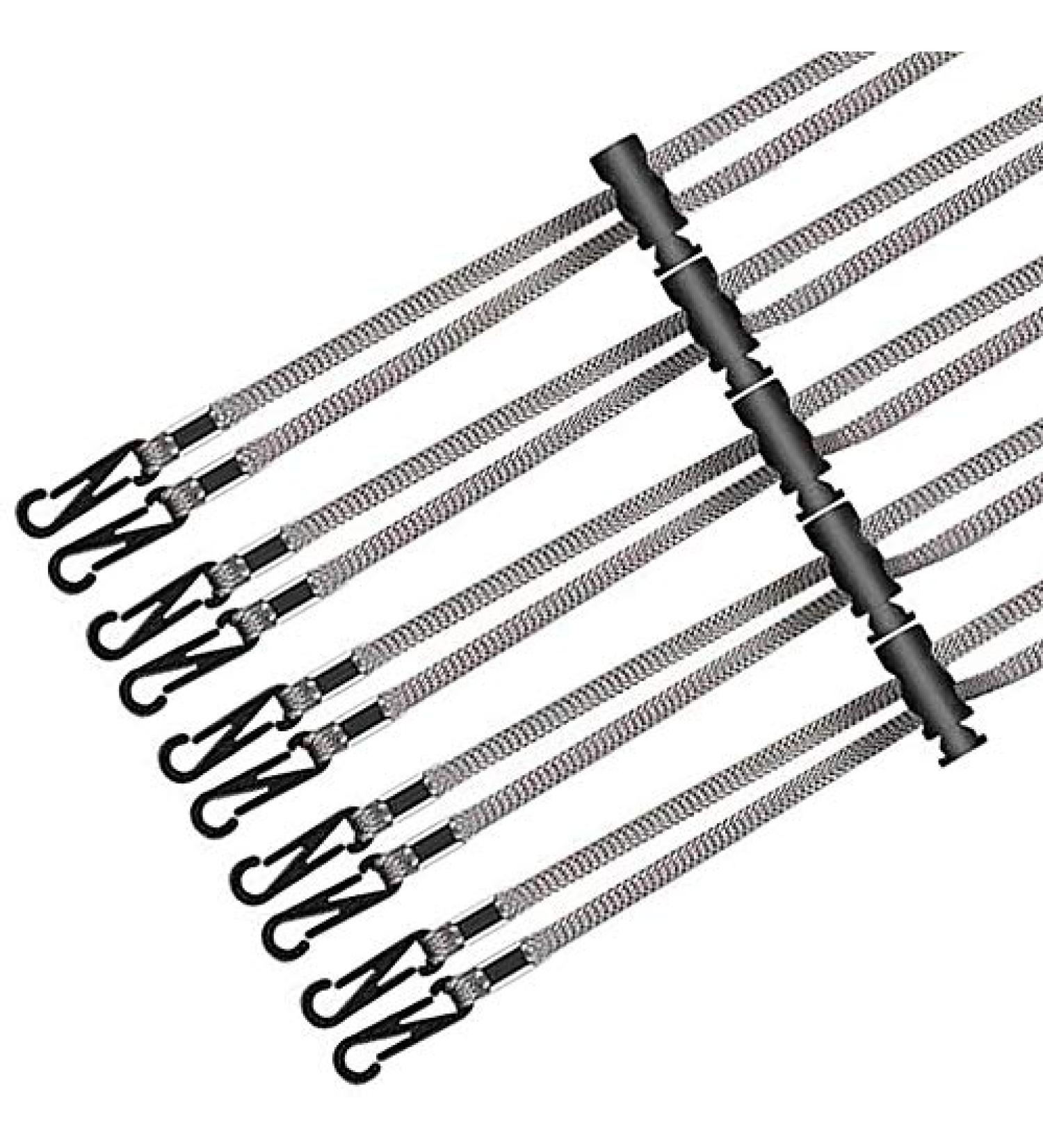 ACCROL 10pcs Adjustable Lanyard Elastic Bands - Portable Necklace Hanger & Reusable Ear Holder Rope - Gray Rubber Band for International Shipping - Buy Online on GoSupps.com