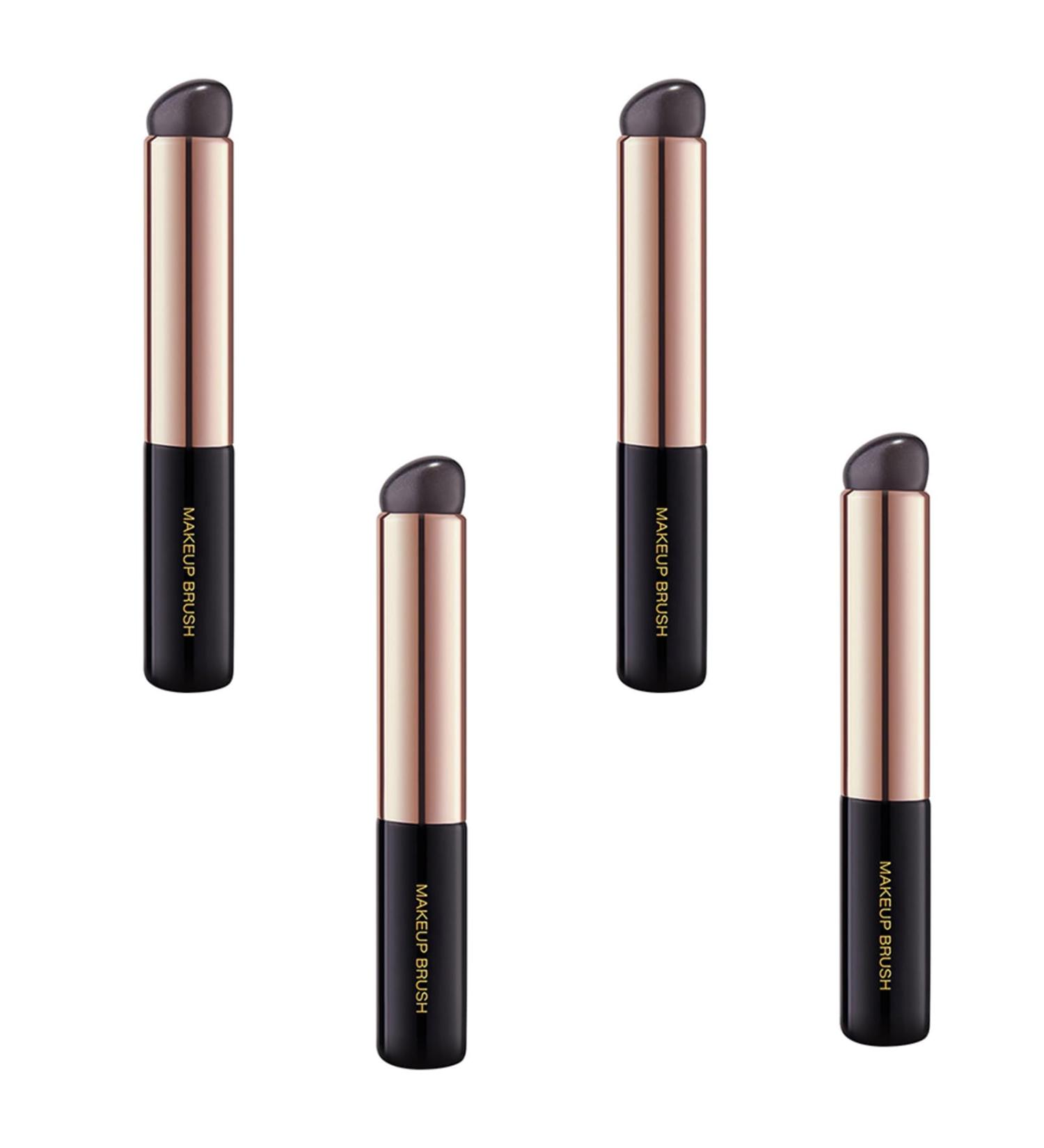 Generic Lipstick Makeup Brush Round Tip Lip Gloss Soft Silicone Brush Portable Lip Smudge Brush Lipstick Contour Brush Beauty Make Up Tool Black*4 - Buy Online on GoSupps.com