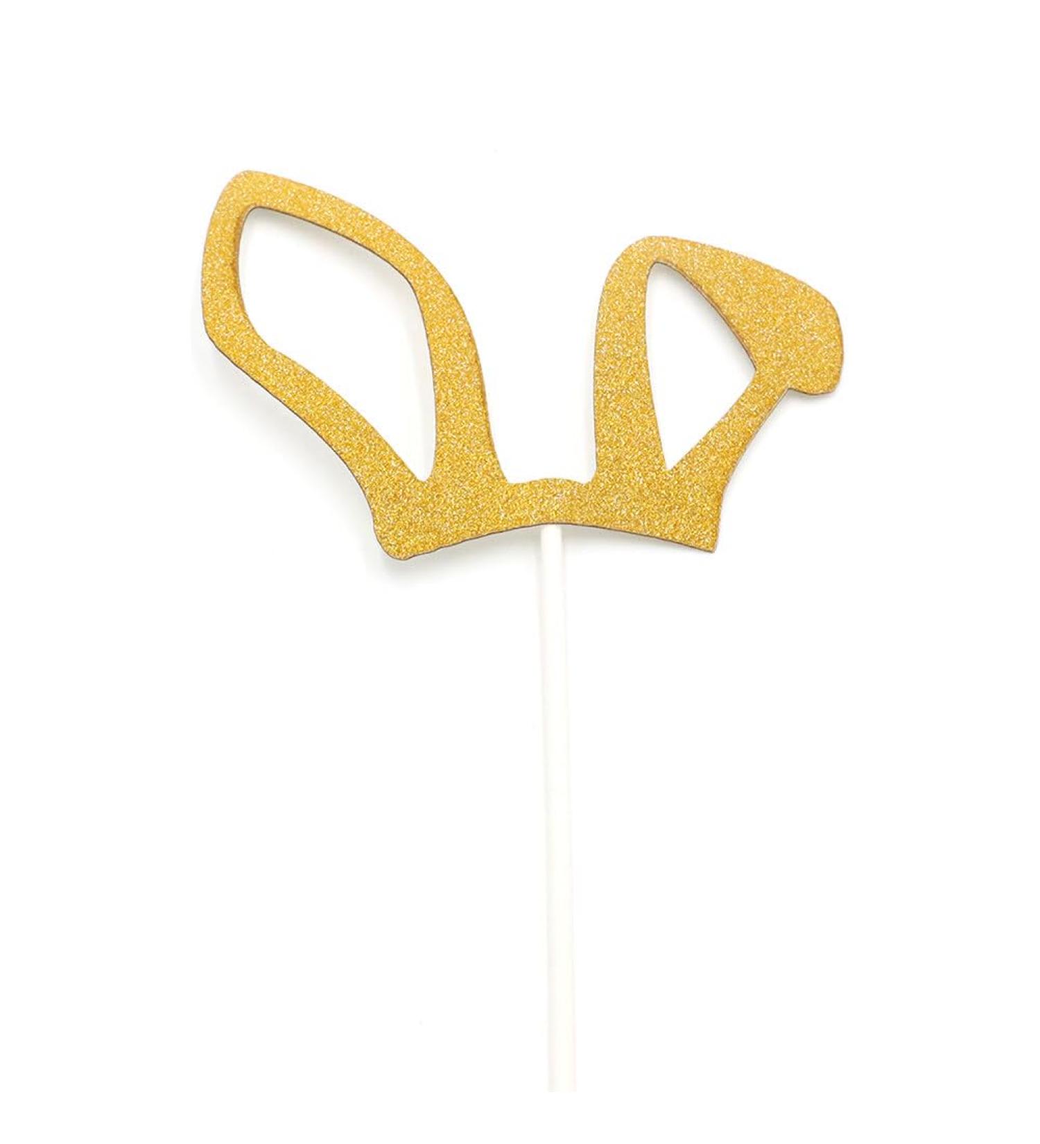1 Pack Cute Easter Theme Cupcake Topper Decorative Cake Toppers Easter Festival Party Supplies Gold RabbitsLM - Buy Online on GoSupps.com