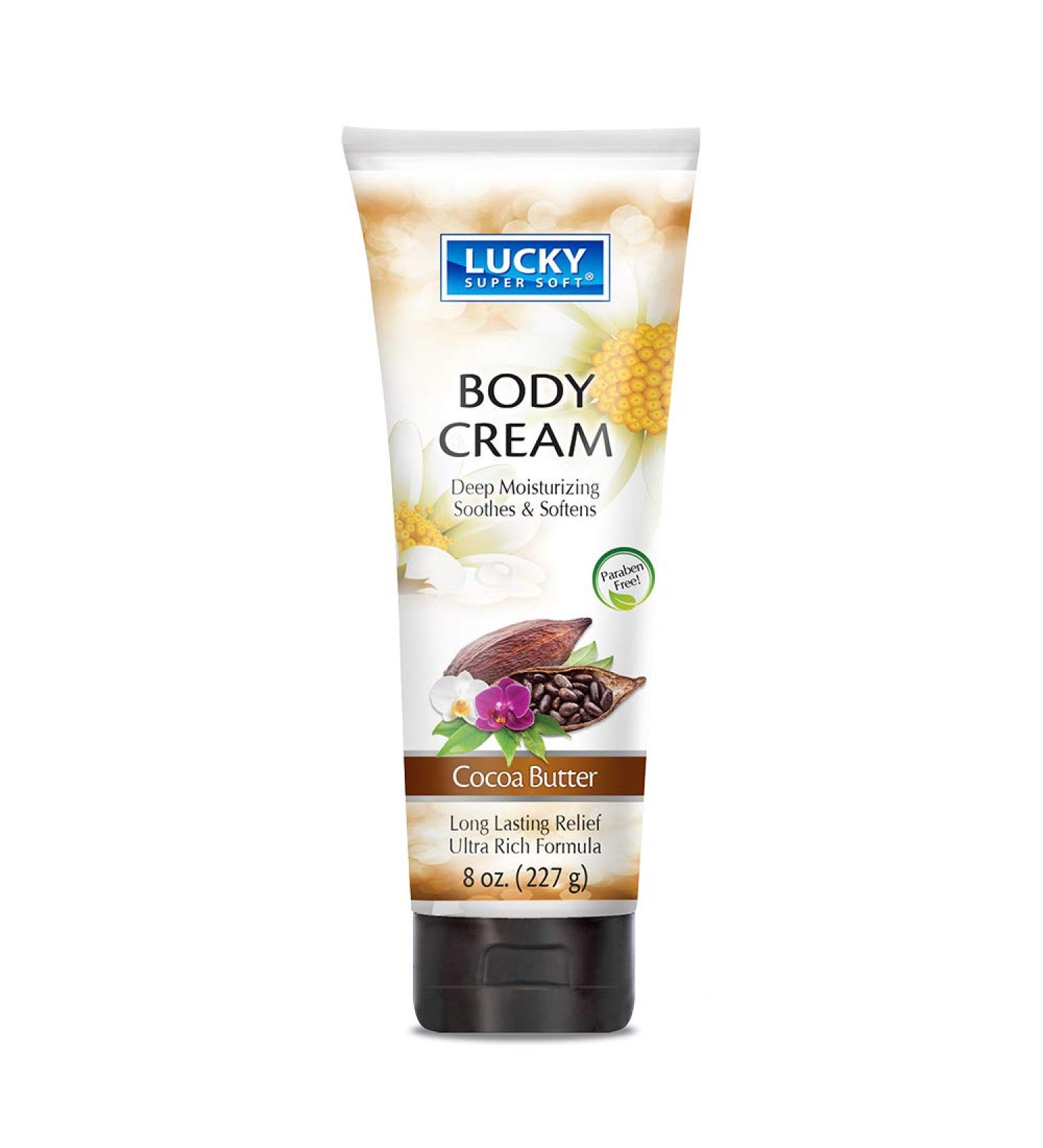 Buy Lucky Skin Cream Cocoa Butter 8oz - Nourishing Moisturizer for All Skin Types | International Shipping Available - Buy Online on GoSupps.com
