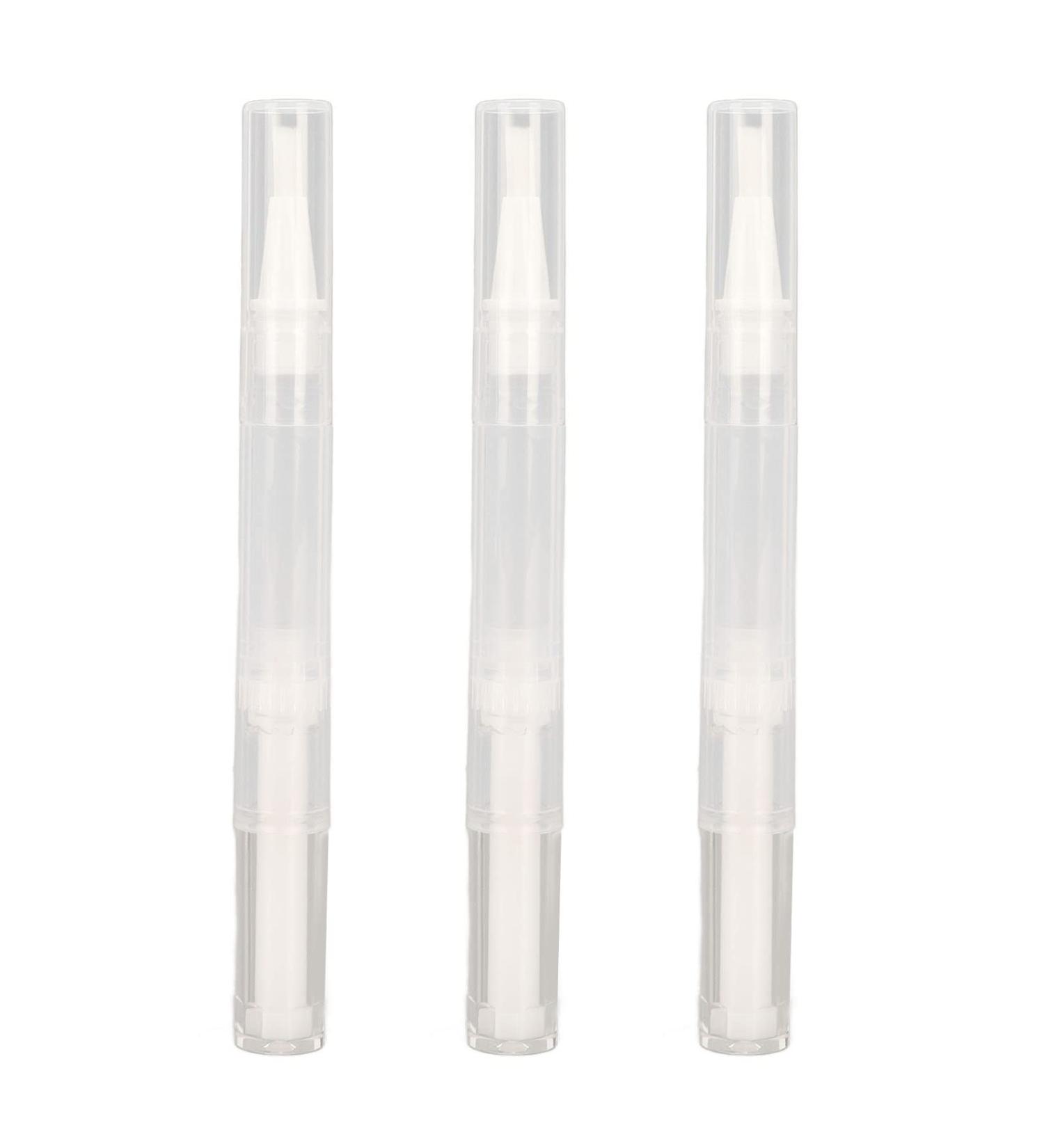 3PCS Reusable Cuticle Oil Pens - 2.5ml Transparent Twist Refillable Nail Polish Bottles with Brush Tip for Eyelash Growth - Cosmetic Containers - Buy Online on GoSupps.com