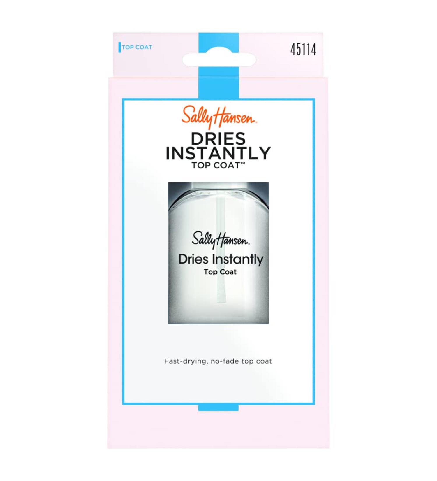 Sally Hansen Instant Dry Top Coat Nail Polish - 0.45 Fl Oz | Fast Drying, No Fade Top Coat for Women - Buy Online on GoSupps.com