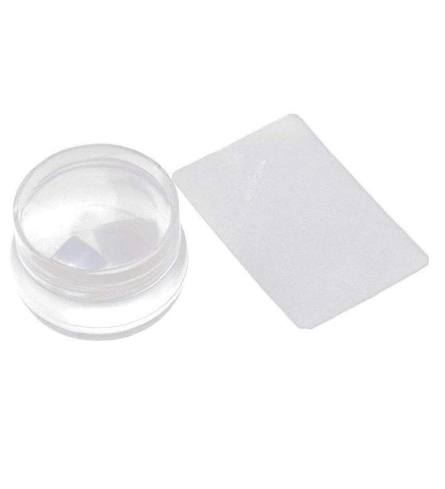 Clear Jelly Nail Art Stamper & Scraper - Transparent Silicone Template for Perfect Manicure | International Shipping Available - Buy Online on GoSupps.com
