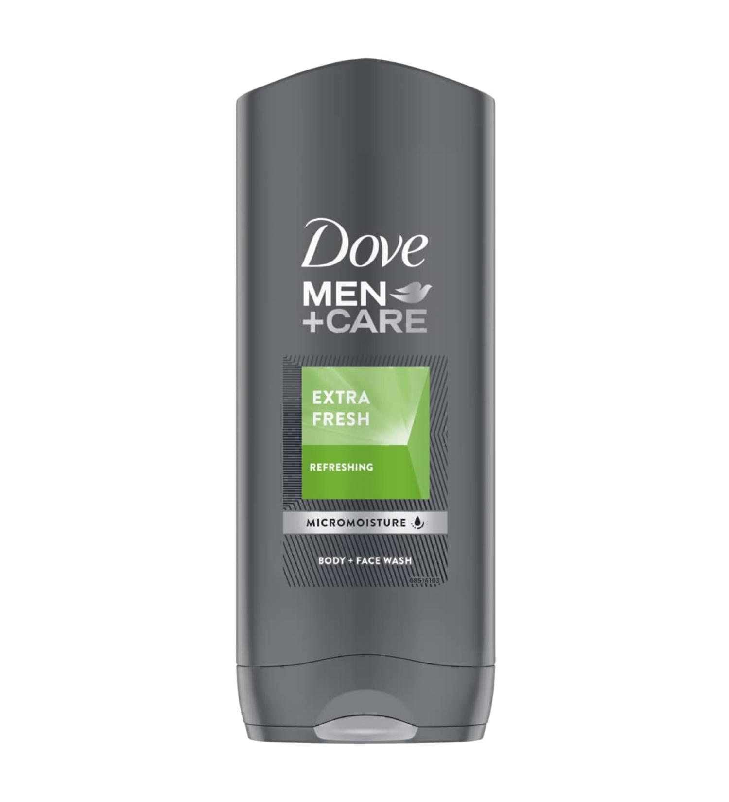 Dove Men Extra Fresh Body and Face Wash 400ml - Hydrating Cleanser for Men - Buy Online on GoSupps.com