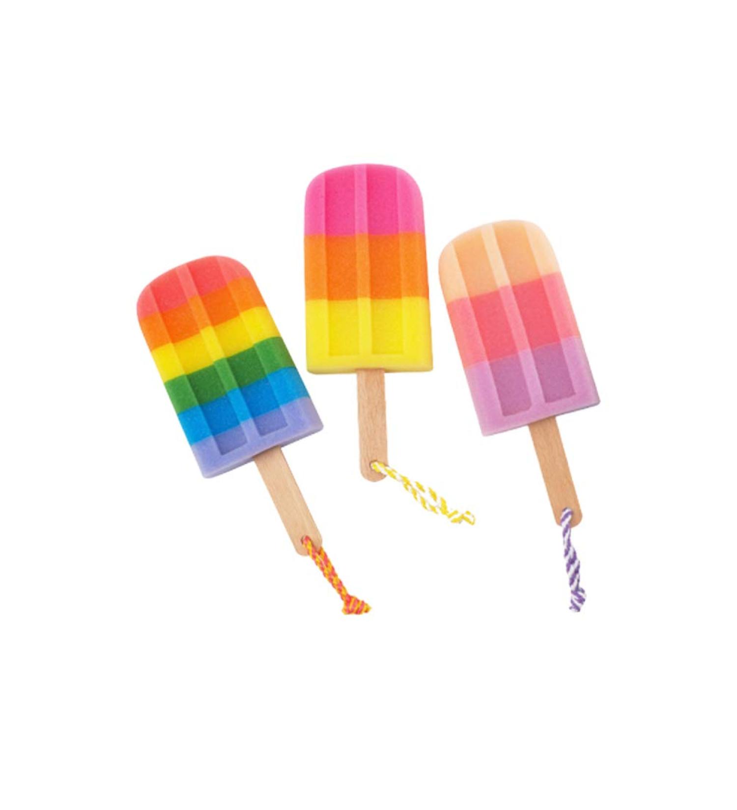 DOITOOL Shower Sponge 3Pcs - Kids Ice Cream Bath Sponge Set - Cute Body Scrubber for Girls - Random Style Shower Loofah - Pack of 3 - Buy Online on GoSupps.com