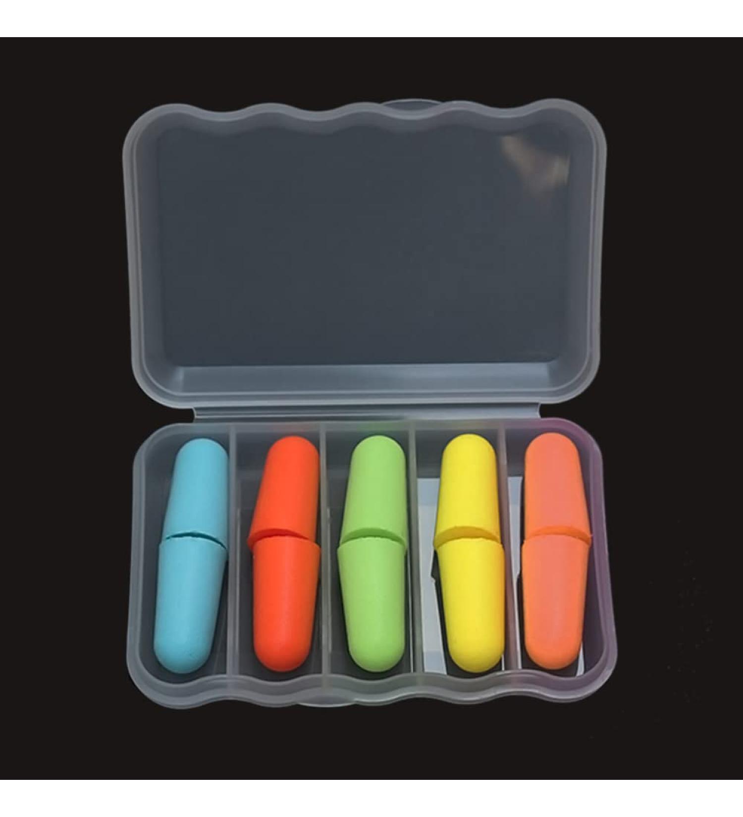 5 Pairs of Memory Foam Earplugs for Sleeping & Travel | Snoring & Noise Reduction (35dB) | Comfortable Hearing Protection for Kids - Buy Online on GoSupps.com