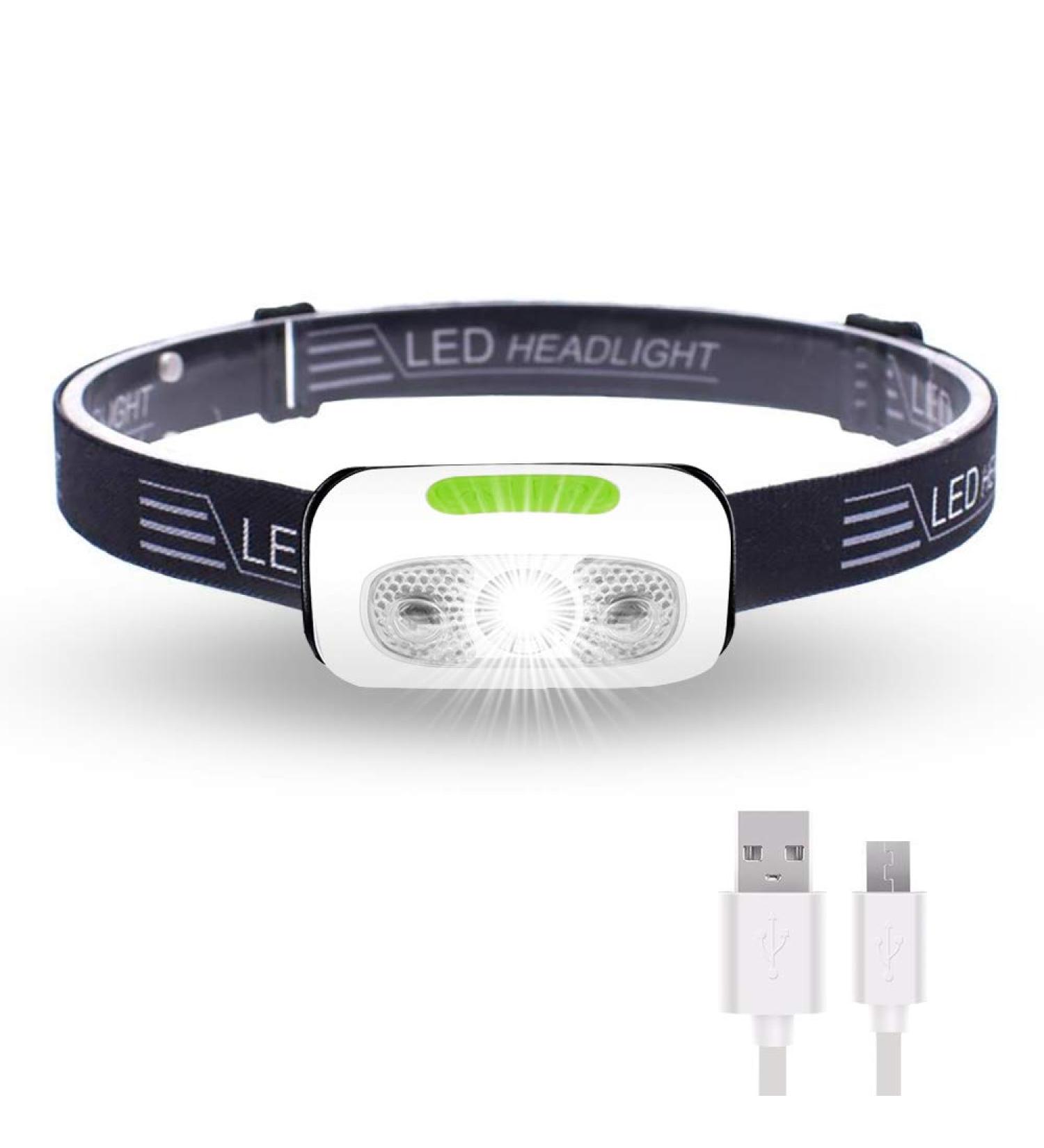 Hoxida 500 Lumens USB Rechargeable Headlamp | Lightweight & Waterproof LED Headlamp for Running & Camping - Buy Online on GoSupps.com