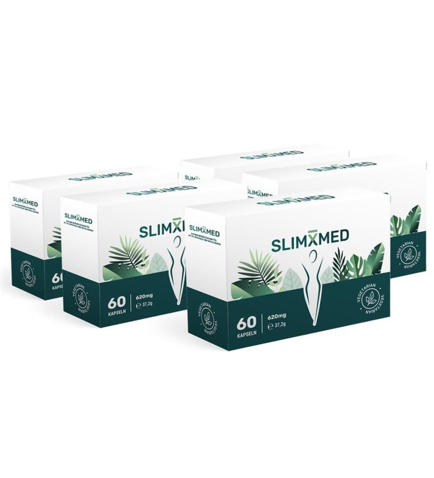 SlimxMed Premium Capsules - Slim Caps with Ginger Green Tea & Green Coffee - Trusted by Athletes - Quality Tested in Germany (300) - Buy Online on GoSupps.com