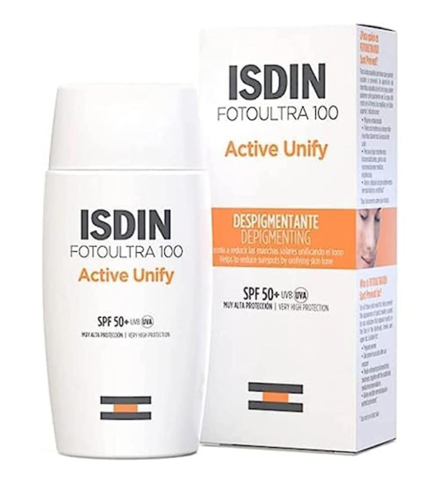 ISDIN FotoUltra Active Unify SPF 50+ - Triple Brightening Sunscreen for All Skin Types 50ml - Buy Online on GoSupps.com