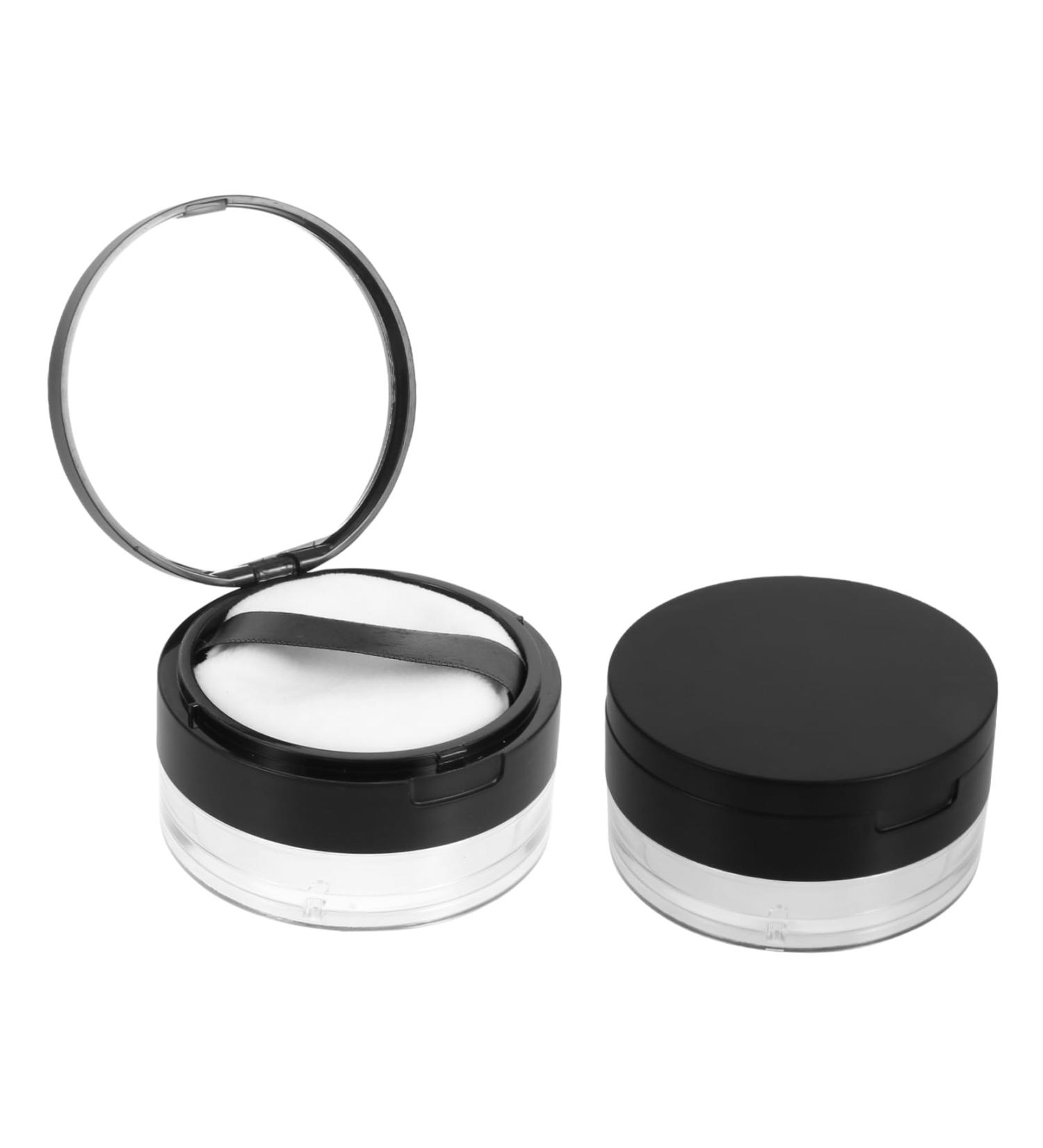 FOMIYES 2pcs Elastic Mesh Loose Powder Box Empty Powder Case Body Powder Puff Powder Puff Pad DIY Abs 1 g (Pack of 1) Black - Buy Online on GoSupps.com
