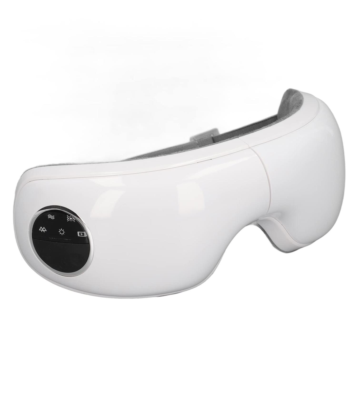 Focket Eye Massage Device - Rechargeable Heated Eye Massager with 5 Vibration Modes for Migraine Relief & Eye Care | Portable Folding Design & Music - Buy Online on GoSupps.com