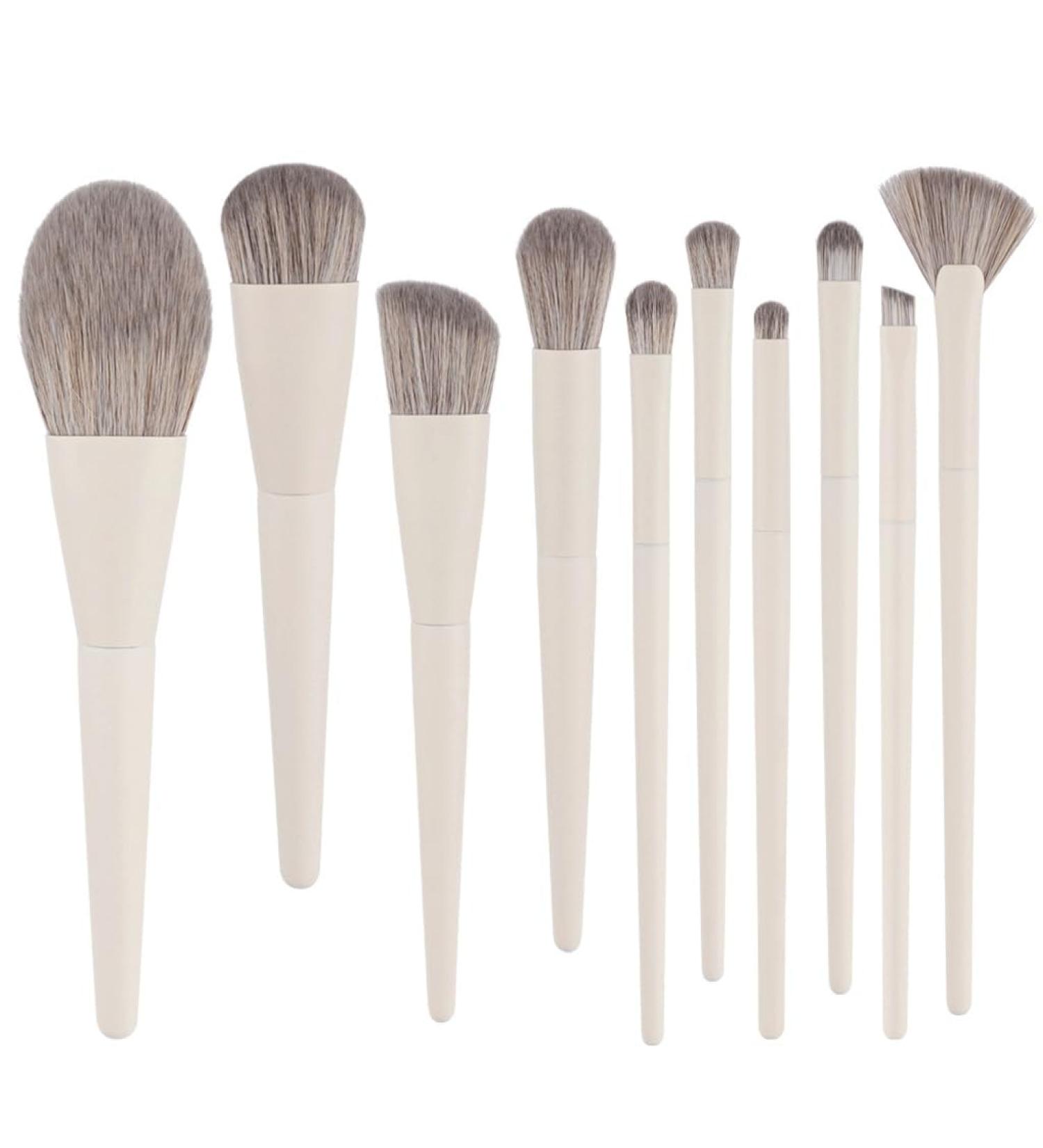 10 Makeup Brushes Set - Fuel Injection Pipe Makeup Tools for Beginners | 10pcs Professional Quality - Buy Online on GoSupps.com