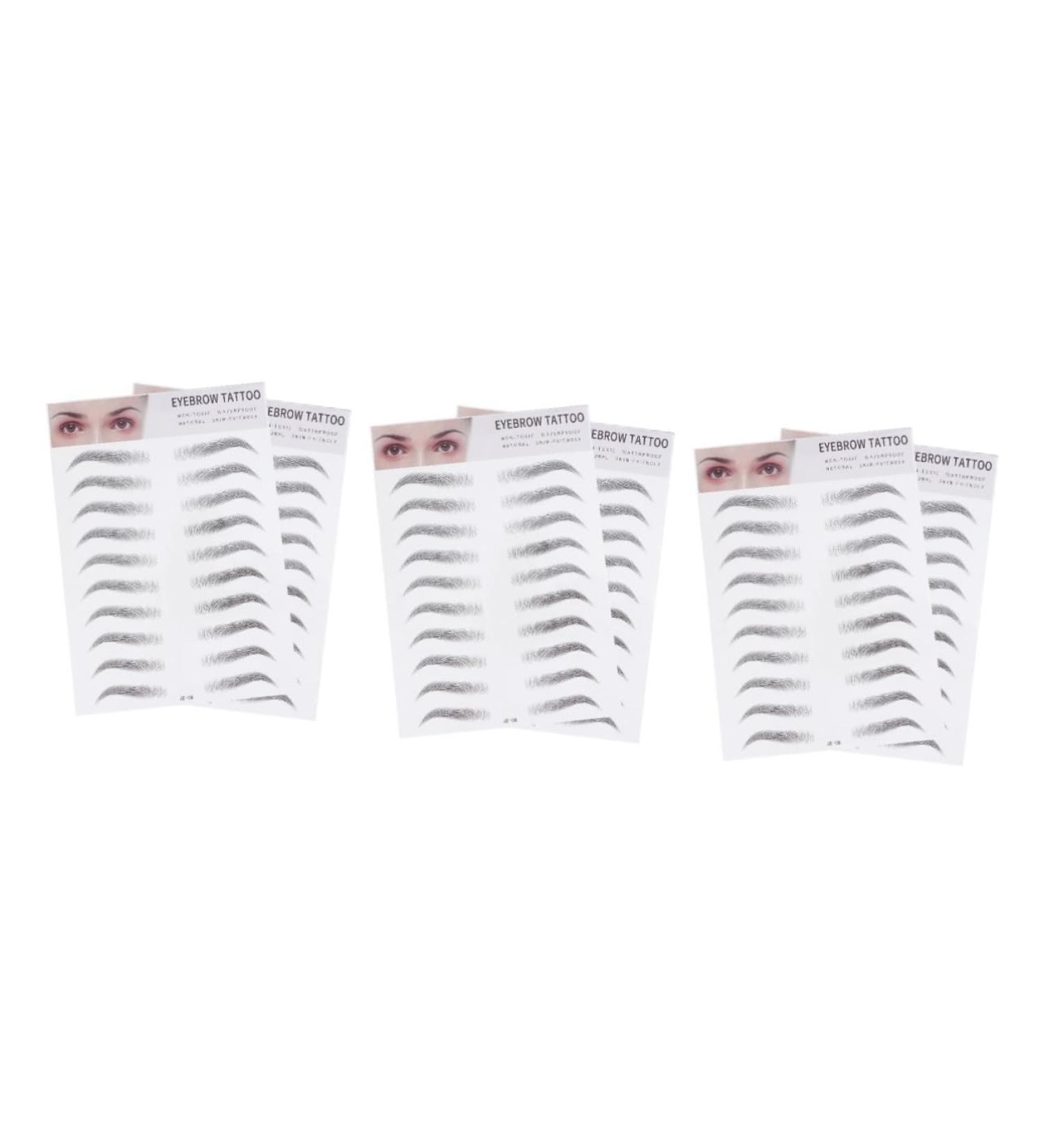 DOITOOL 6 Pcs 3d Eyebrow Stickers Makeup Stickers Double Ball Imitation Eyebrow Template Eyebrow Trimming 6d ze008x3pcs Blackx3pcs - Buy Online on GoSupps.com