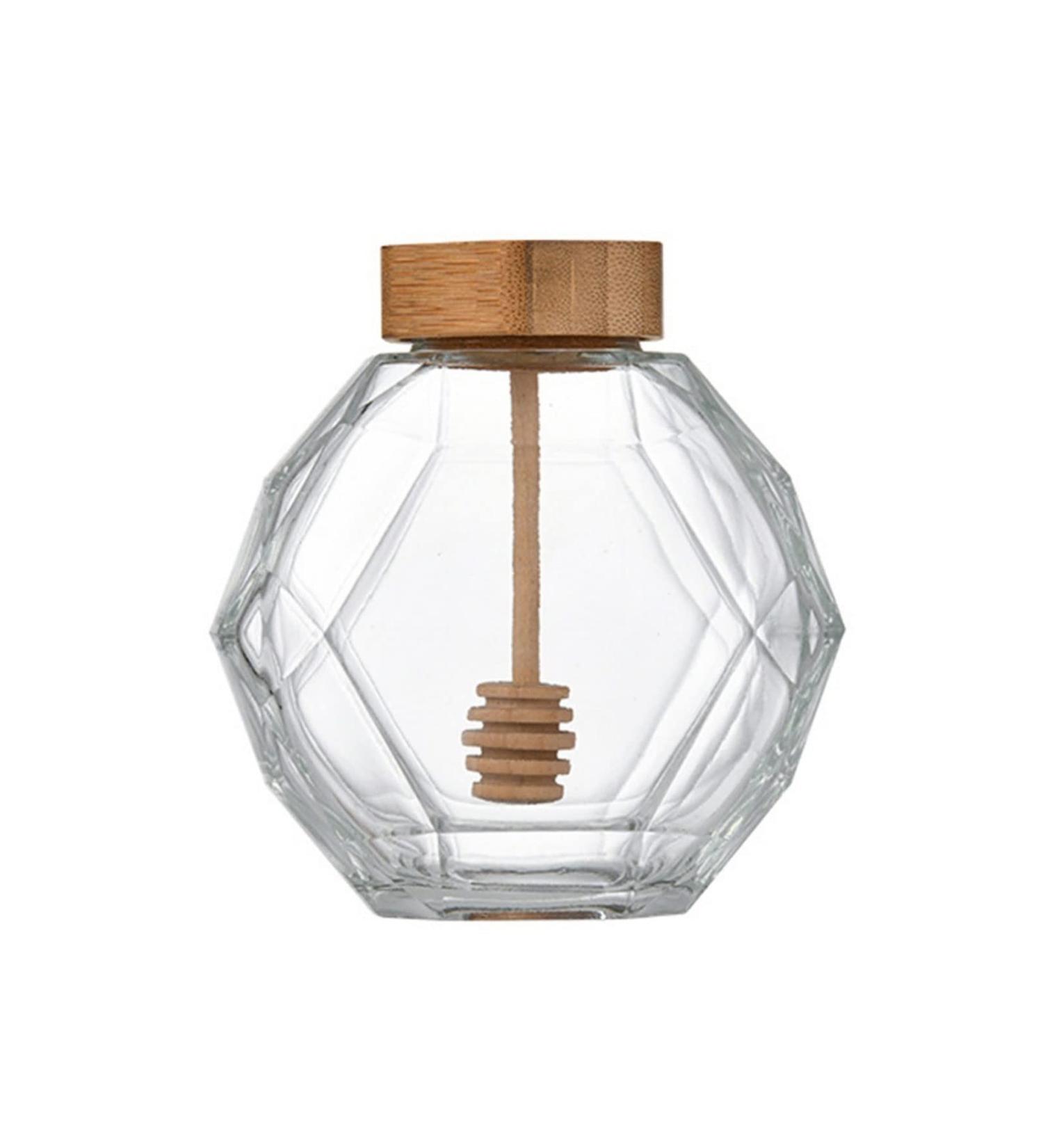 WALFREW 250/380ml Spice Jars Hexagonal Jam Jars Clear Glass Jar Bottles for Jams Honey Wedding Favors Shower Favors(S) - Buy Online on GoSupps.com