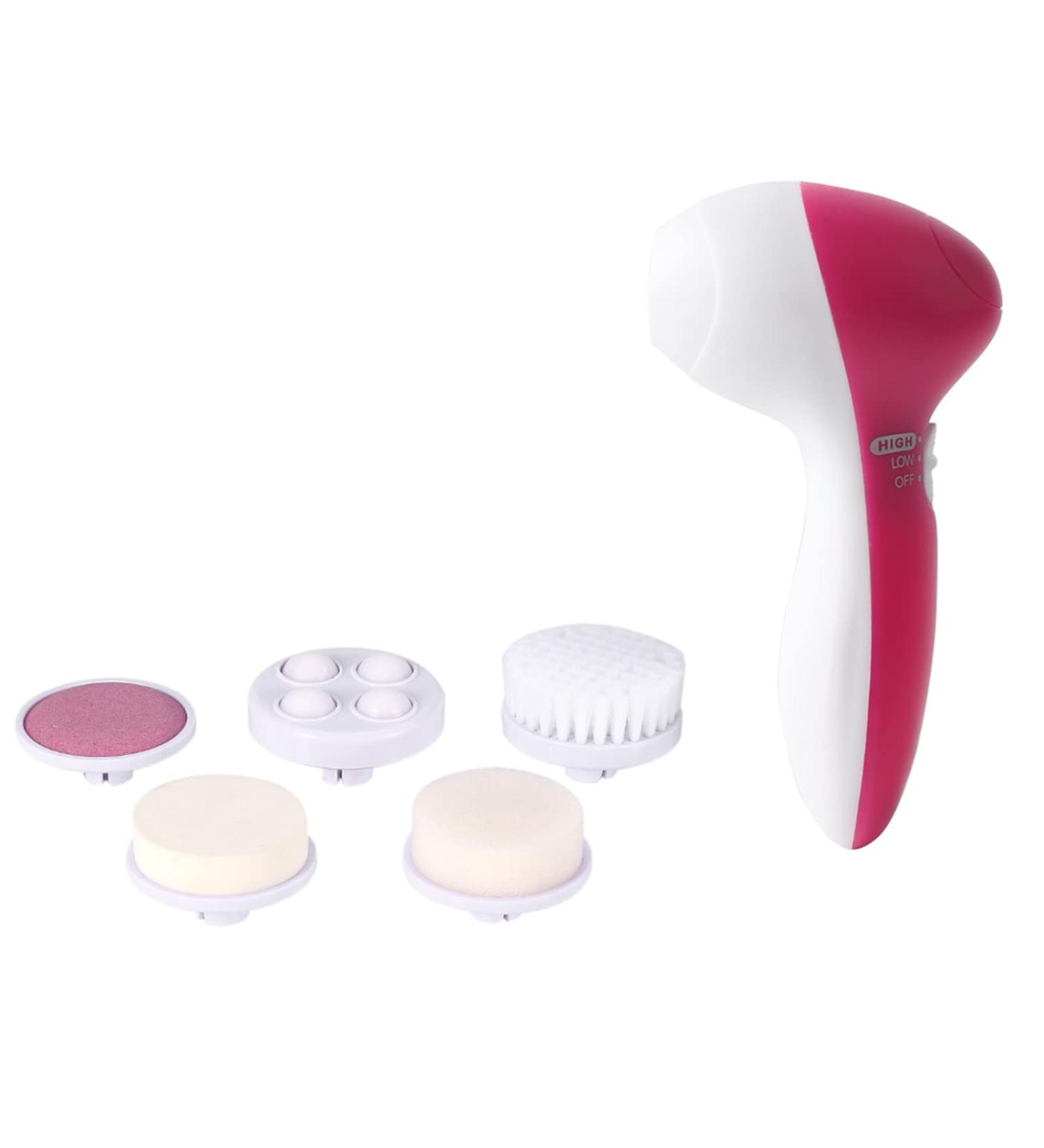 5-in-1 Facial Cleansing Brush Set | Electric Facial Cleanser with 5 Brush Heads - Buy Online on GoSupps.com