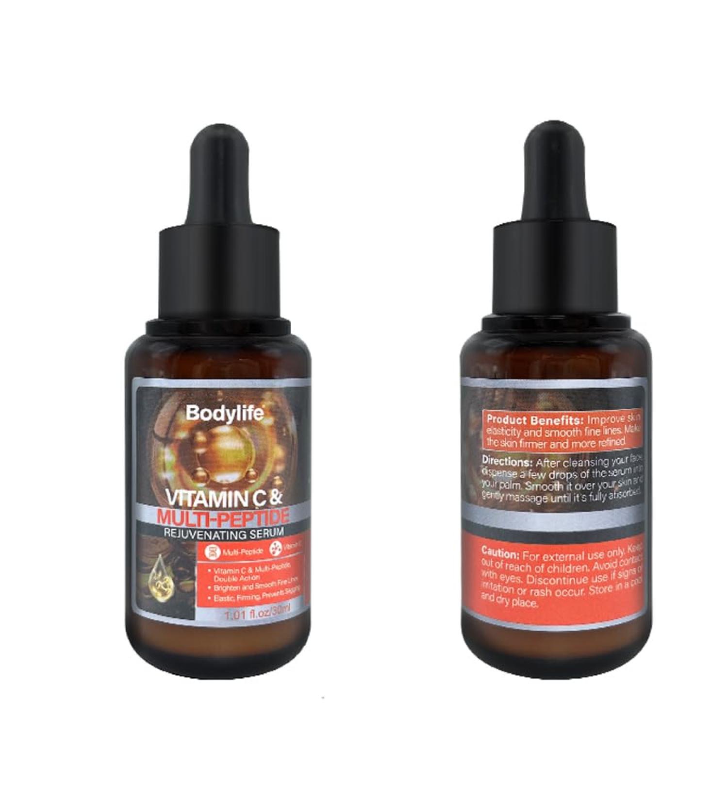 Multi Peptide Face Serum for Anti Aging with Collagen Boosting Reduces Wrinkles Face Hydrating Serum with Acetyl Hexapeptide8 Palmitoyl tetrapeptide-4 1.01 Fl Oz / 30 ml - Buy Online on GoSupps.com