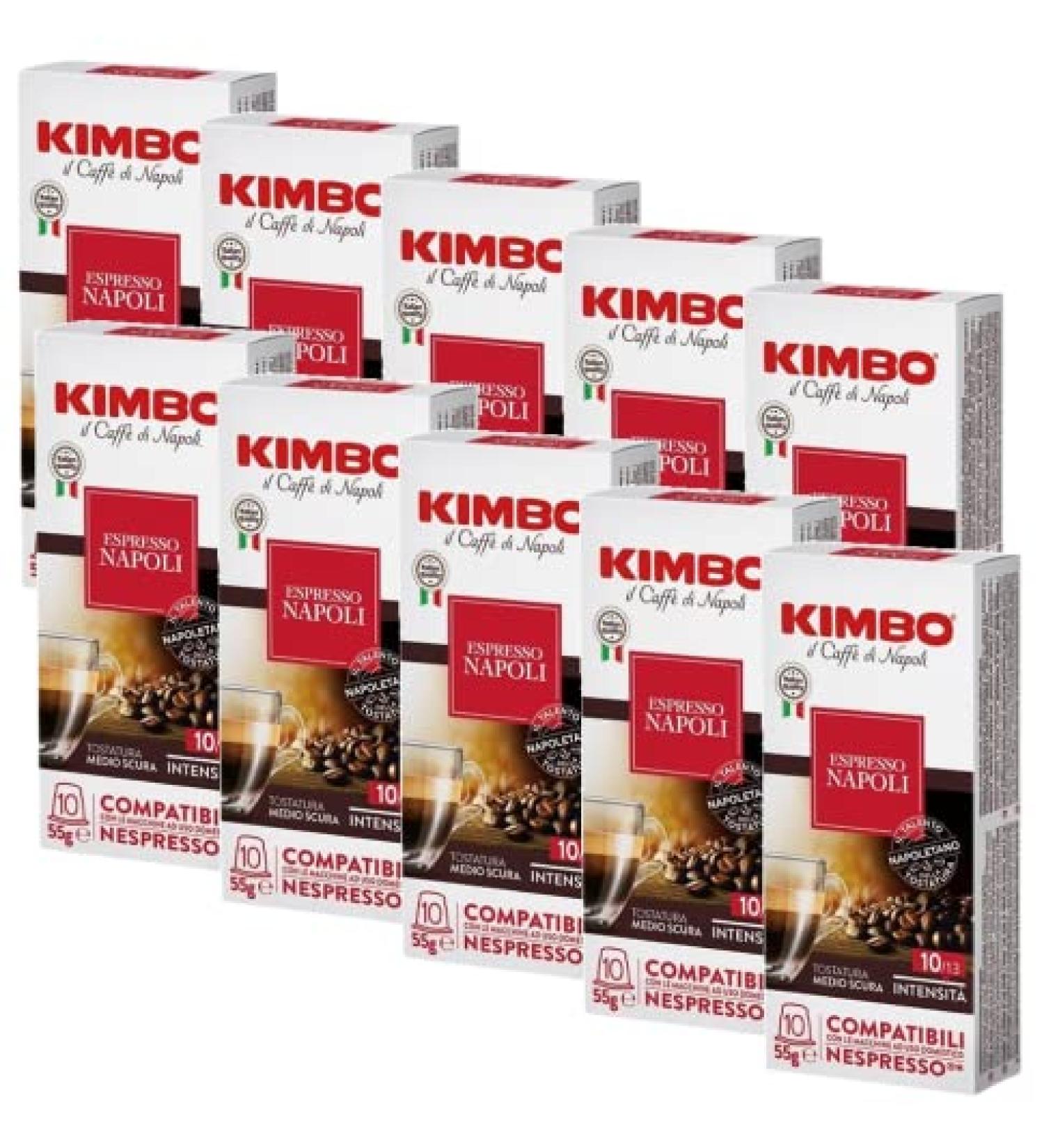 KIMBO NAPOLI COFFEE - Box 100 NESPRESSO COMPATIBLE CAPSULES 5.5g - Buy Online on GoSupps.com